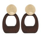 Kaia Wood Earring- Brown