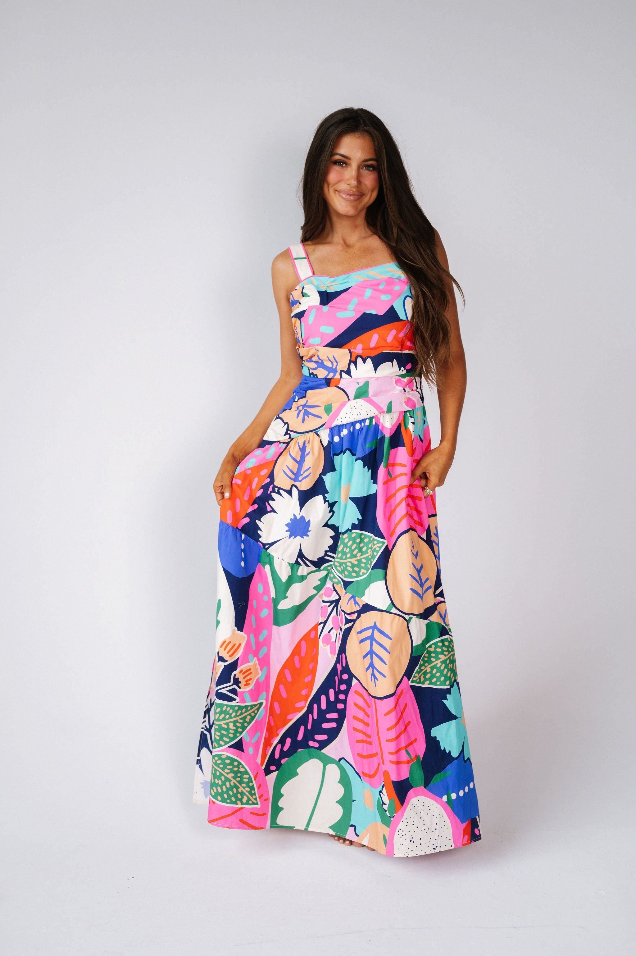 Parker Mixed Print Maxi Dress