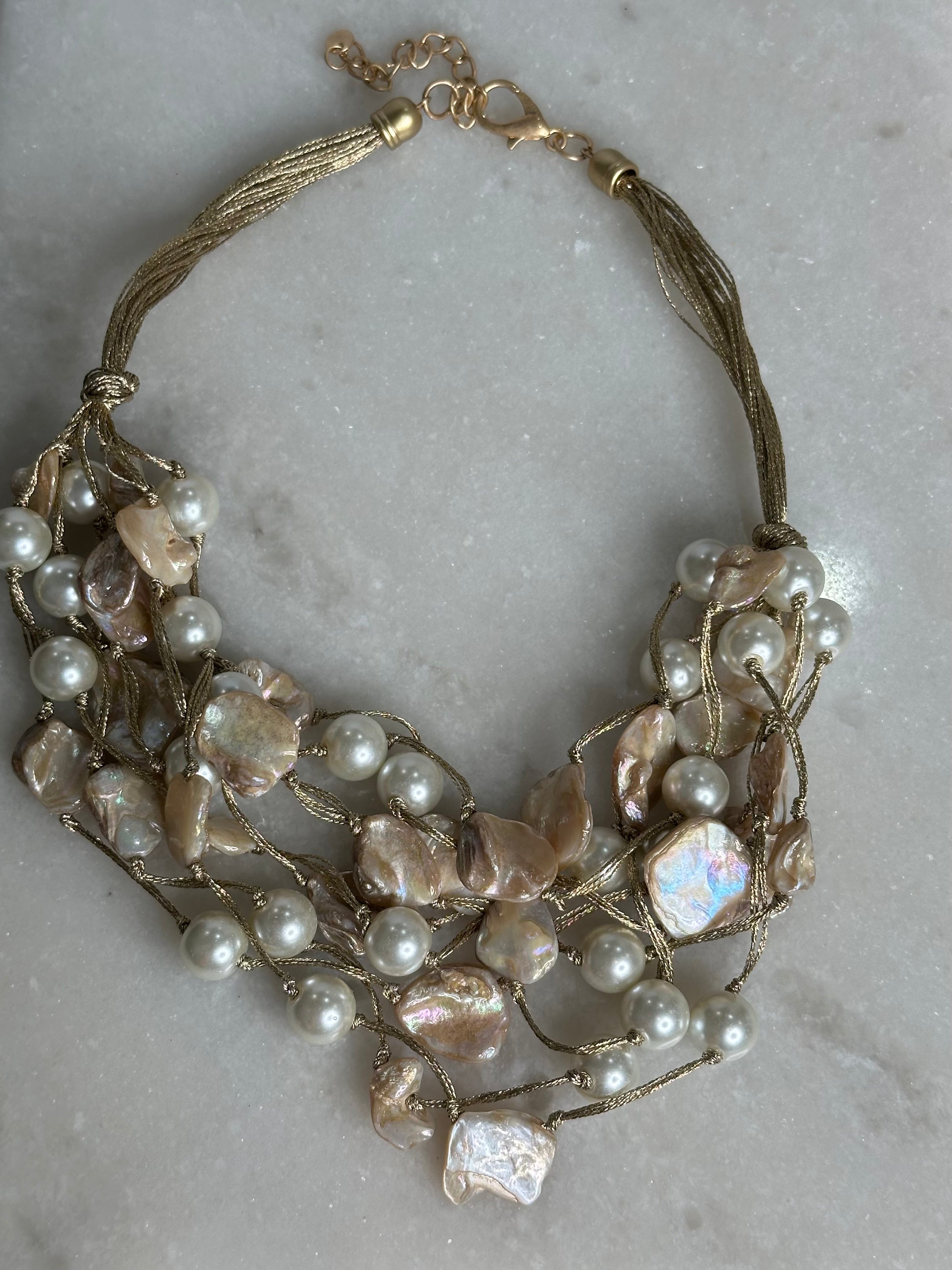 Boho Pearl Necklace