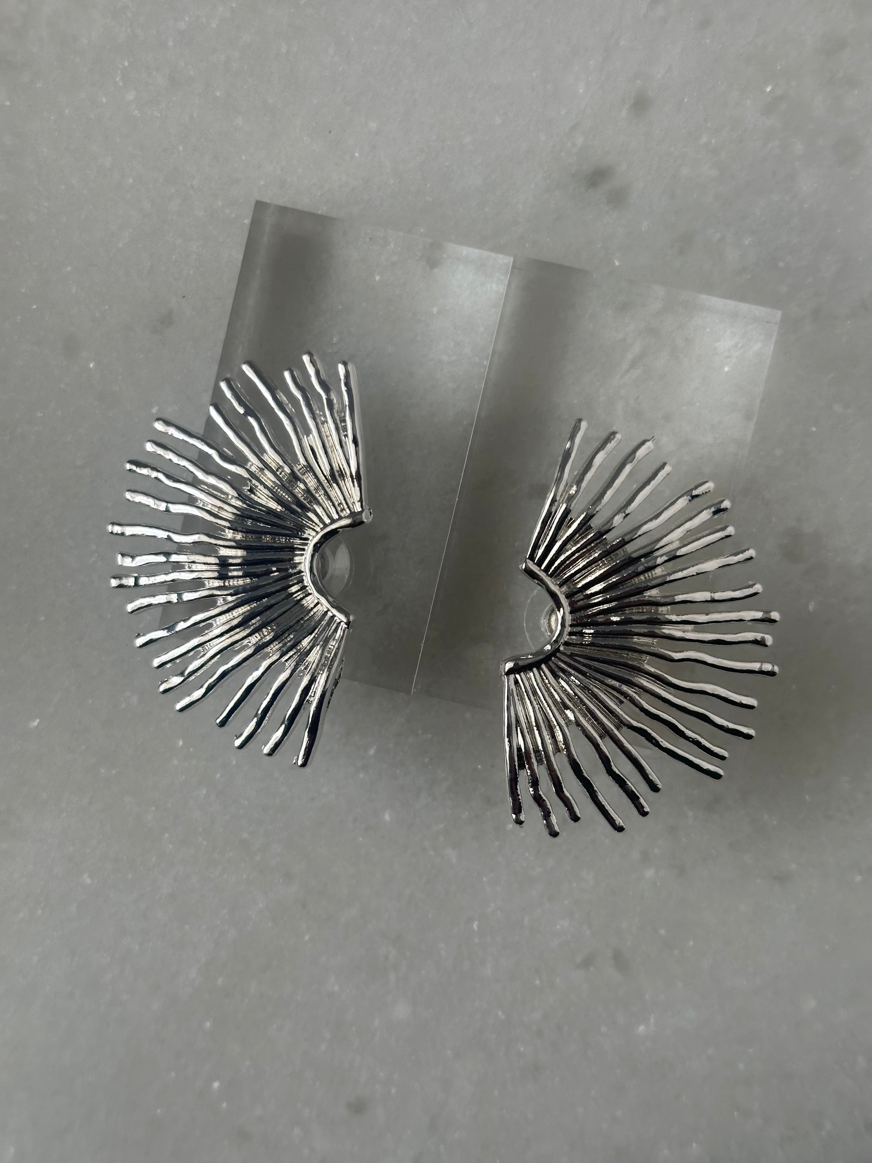 Sunburst Stud Earring - Silver