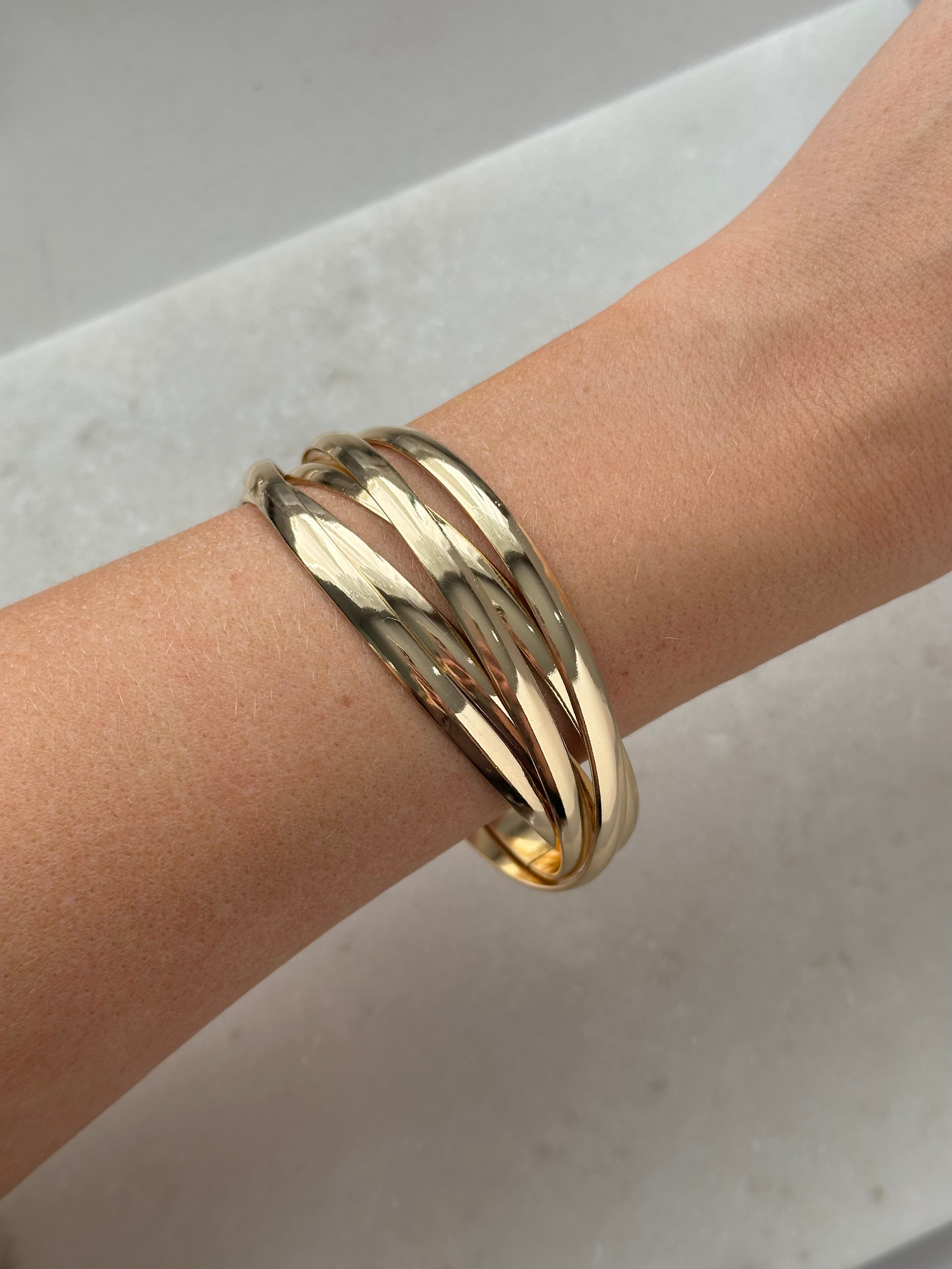 Gold Intertwine Bangle