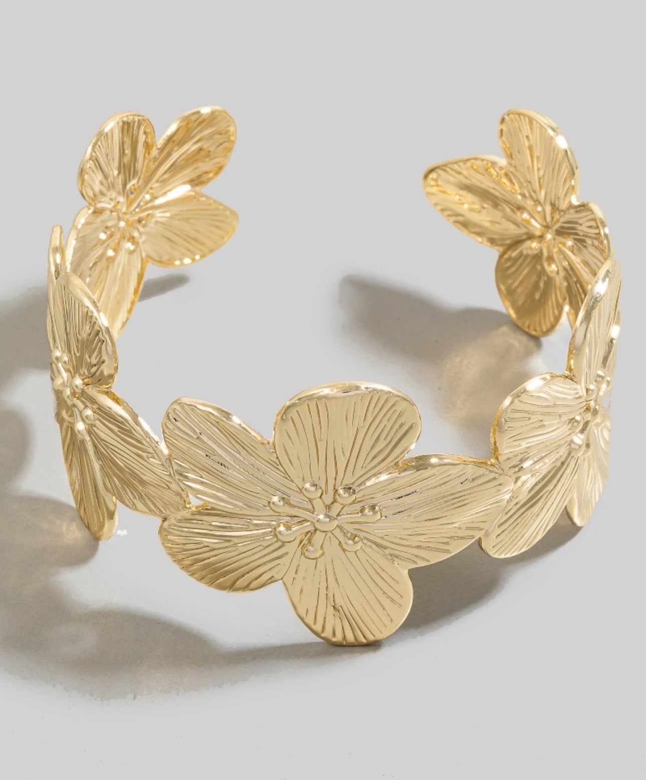 Flower Cuff - Gold