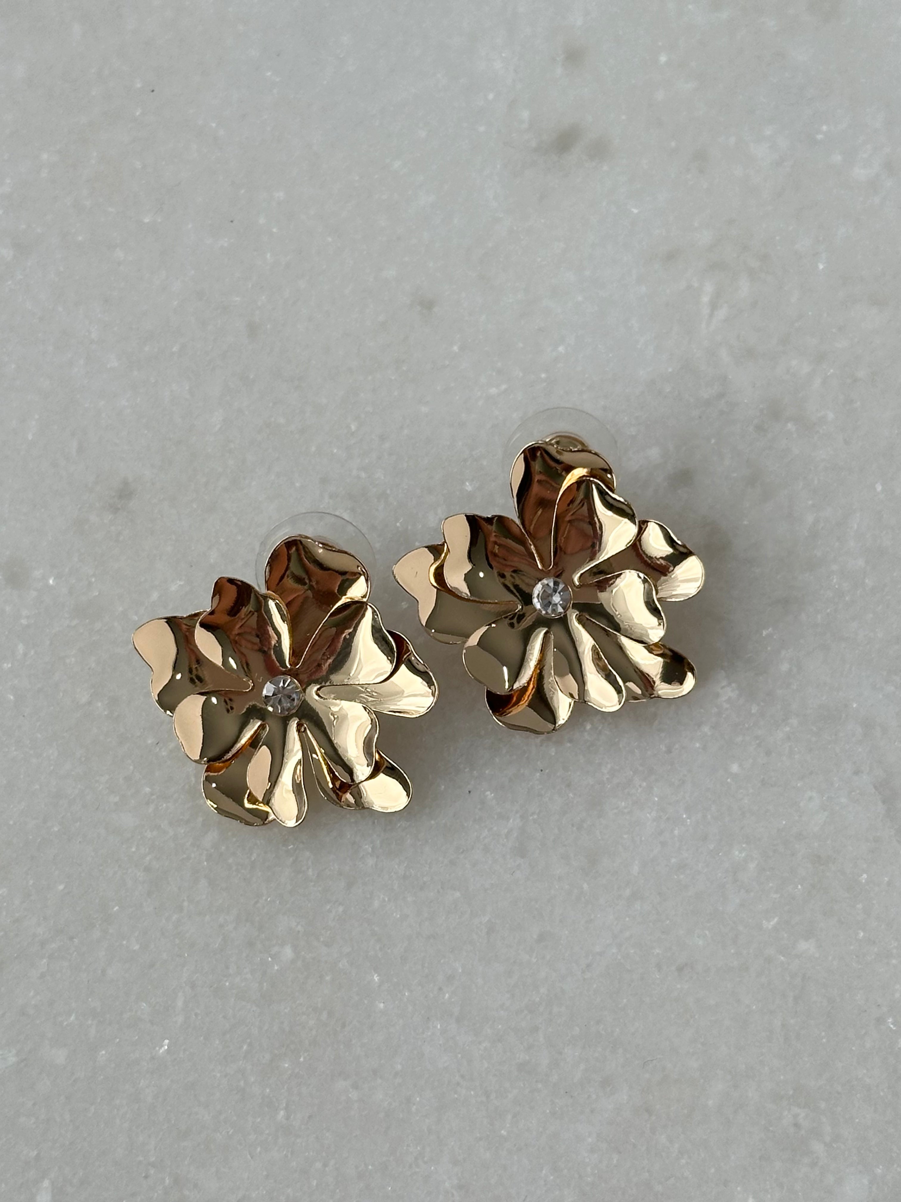 Double Floral Stud Earring