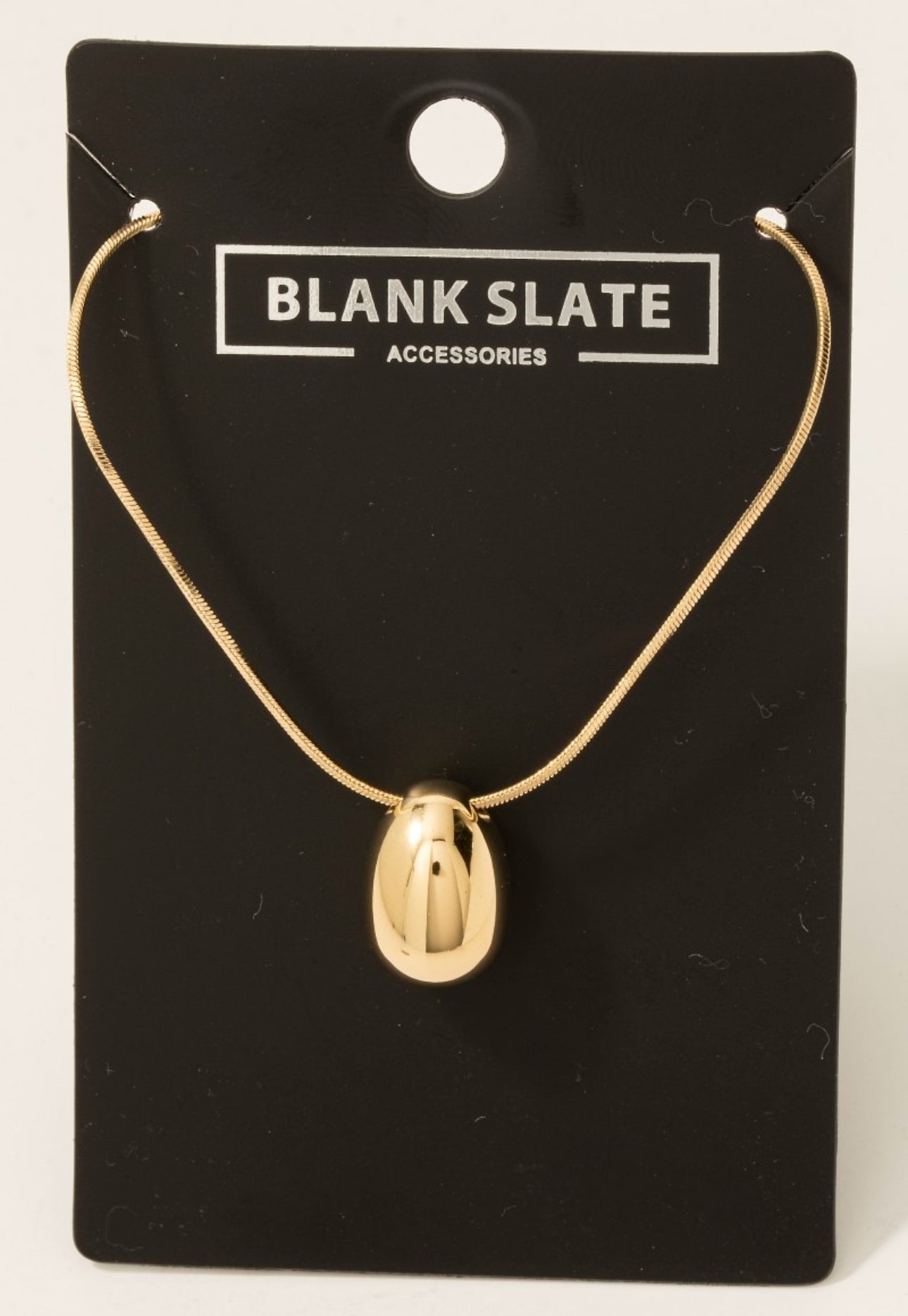 Oval Pendent Necklace-Gold