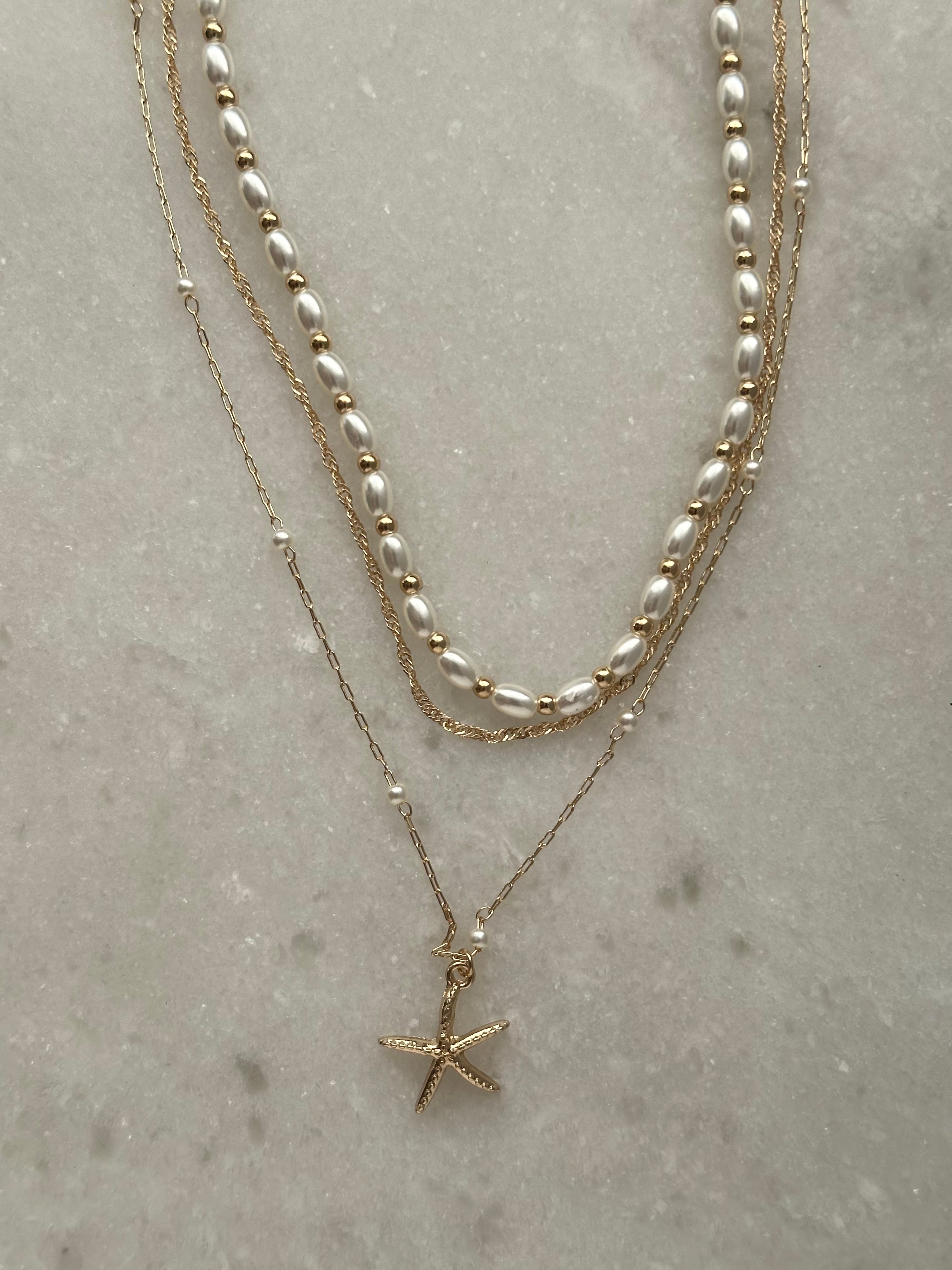 Starfish Pearl Necklace