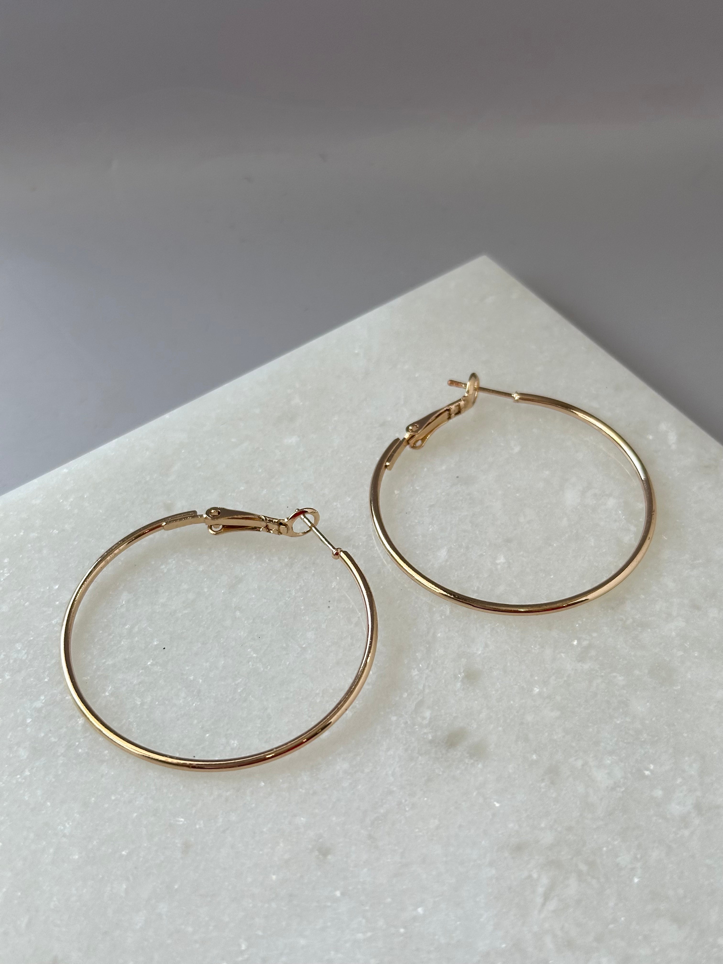 Basic Thin Gold Hoops