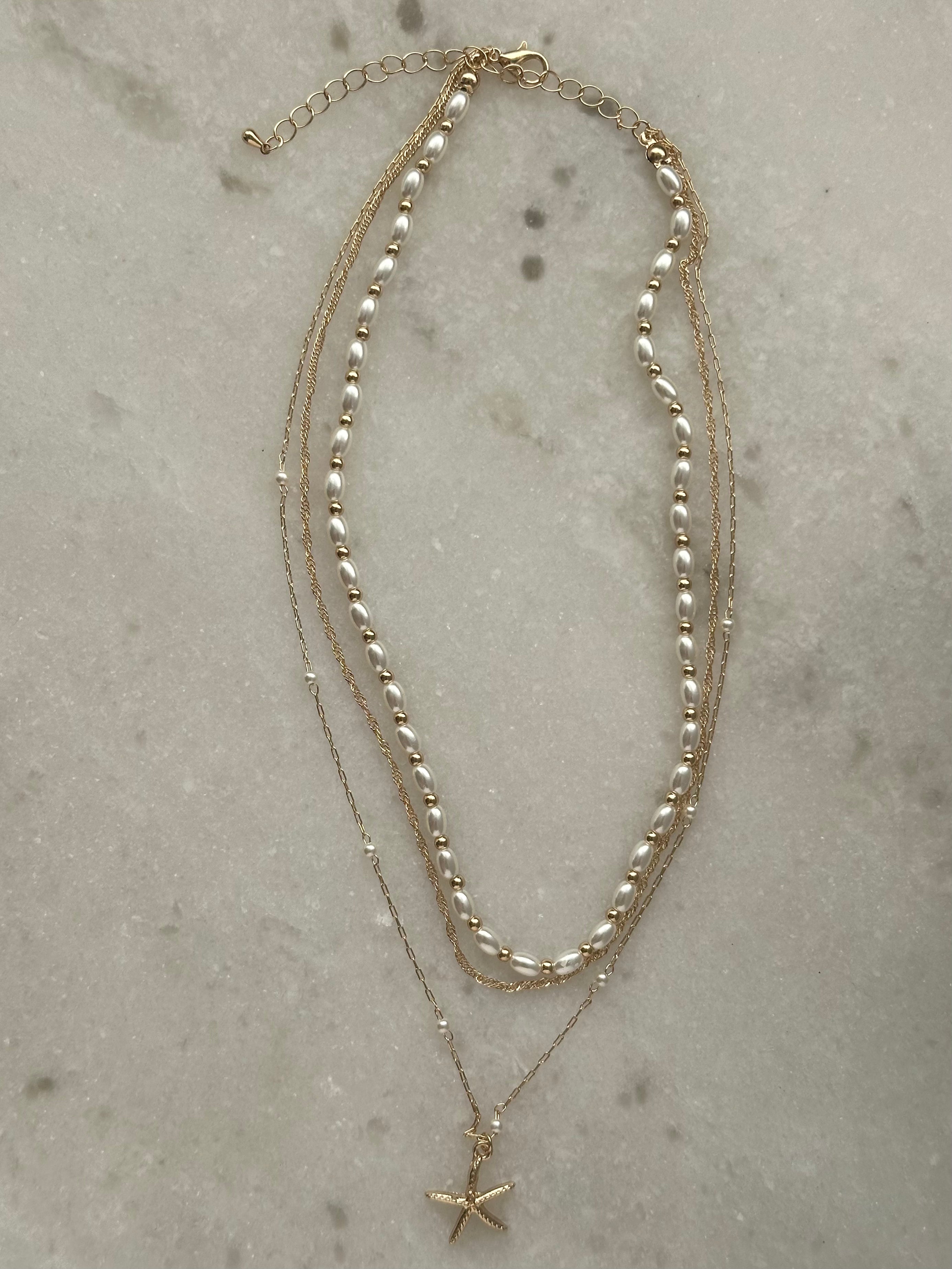 Starfish Pearl Necklace