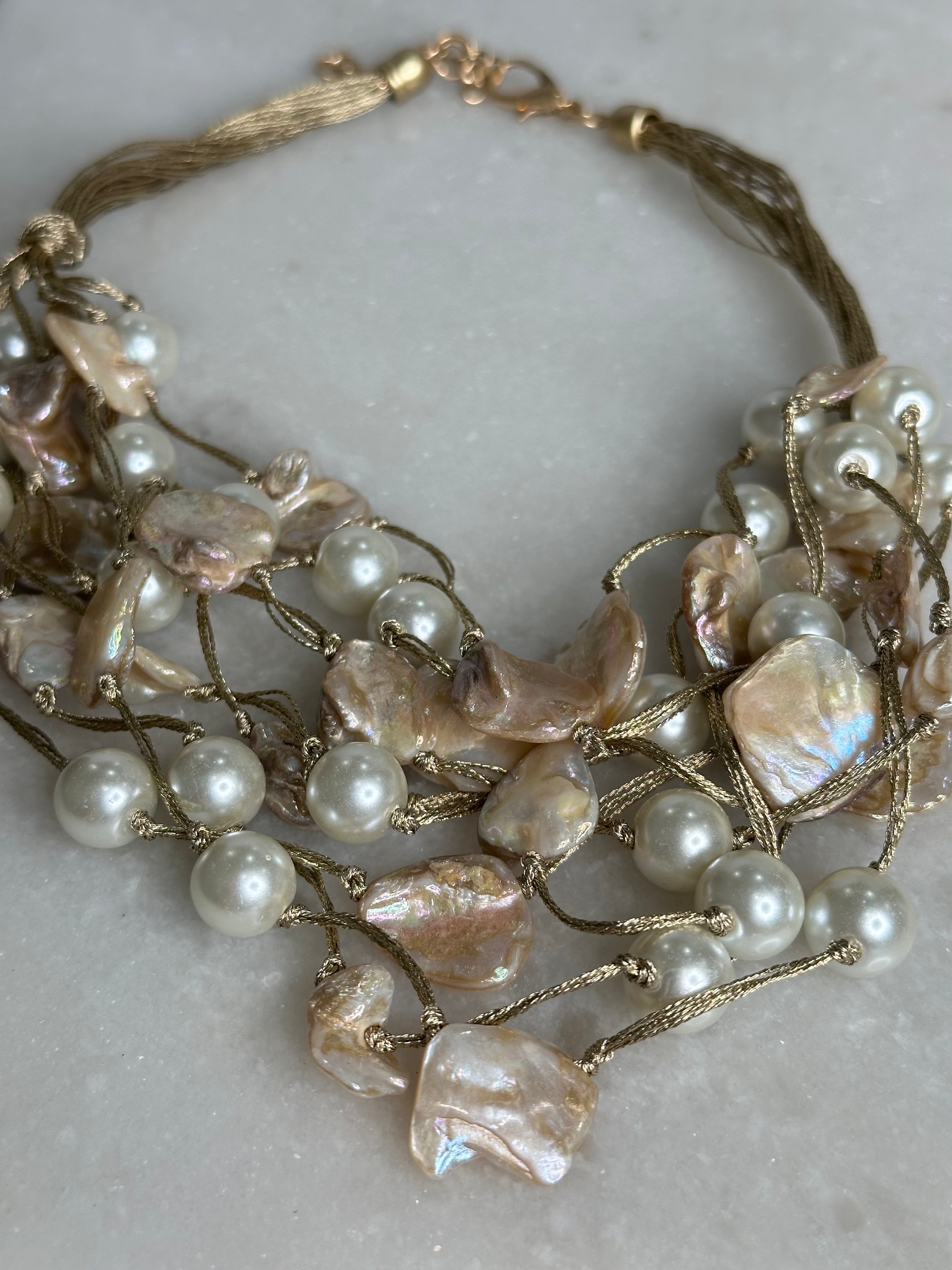 Boho Pearl Necklace