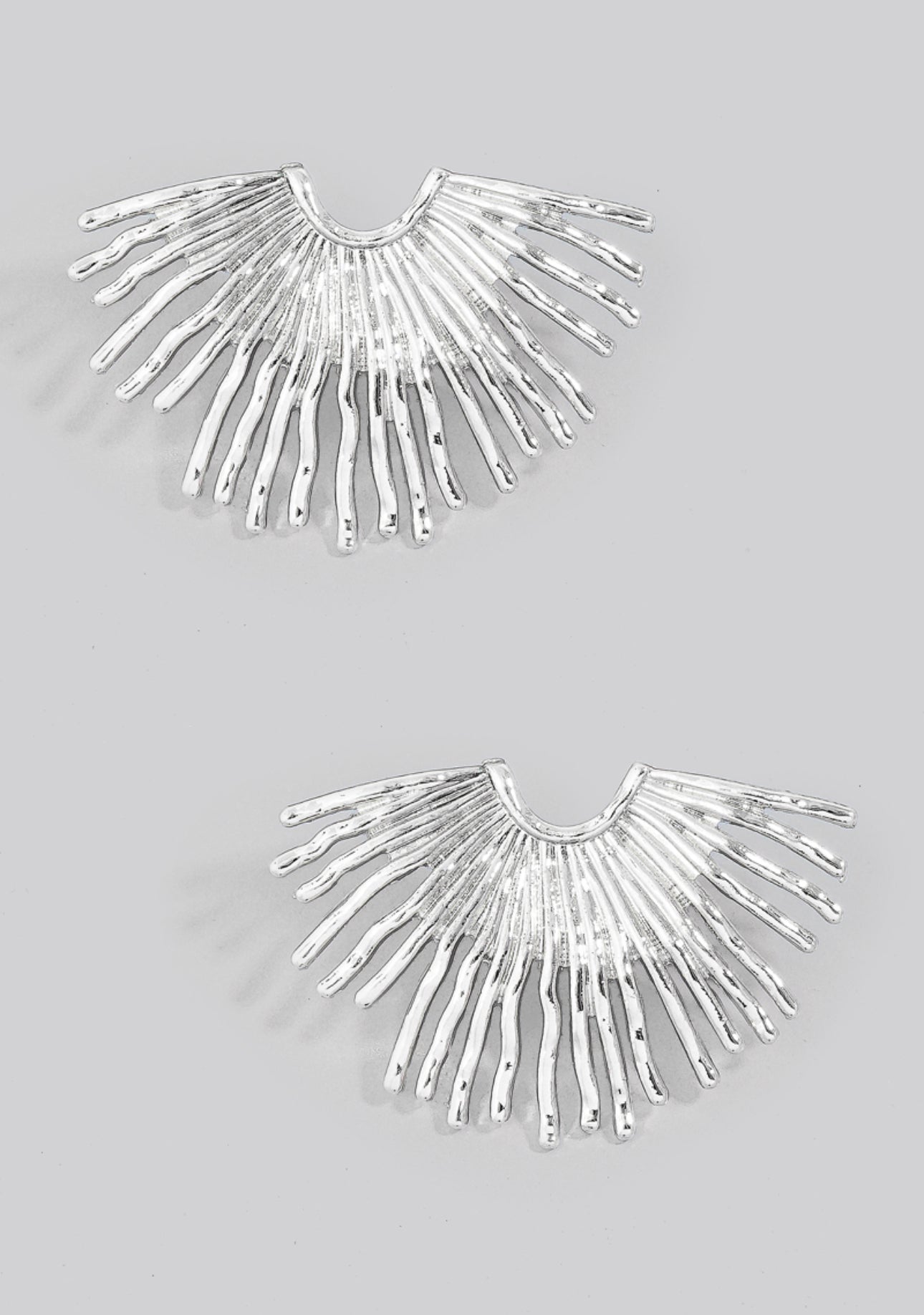 Sunburst Stud Earring - Silver