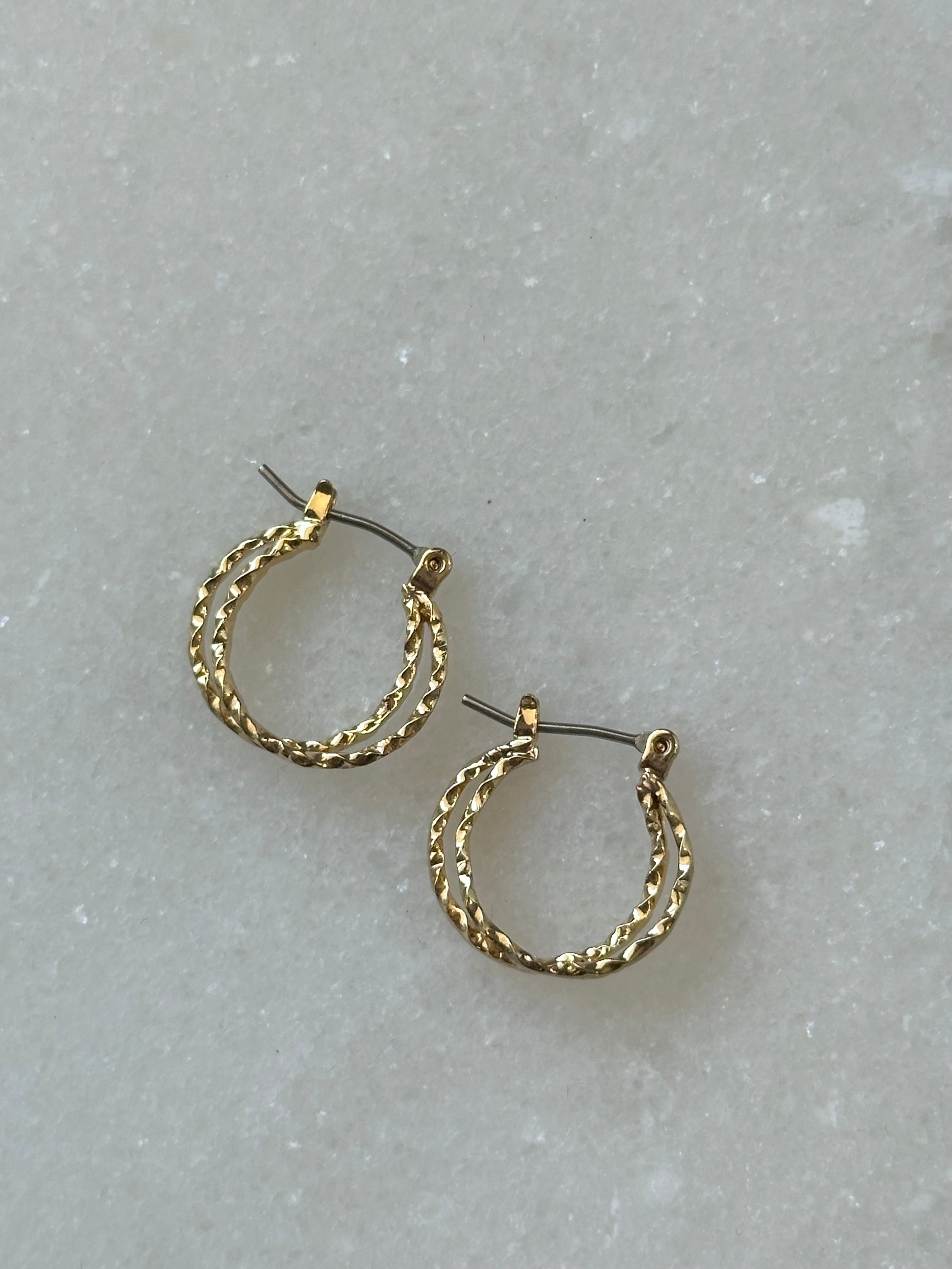 Carrie Mini Hoops- Gold