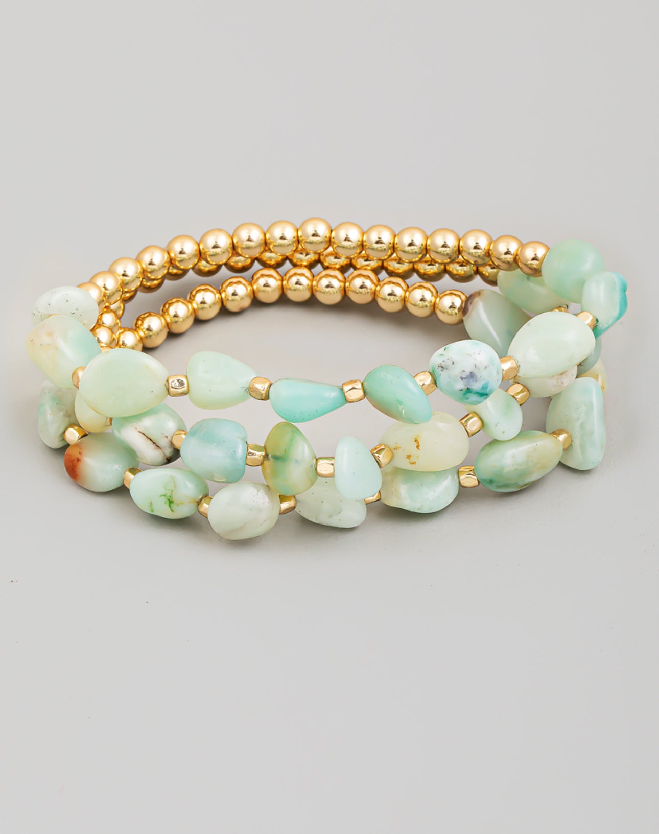 Amelia Bracelet Set - Gold/Blue Mix