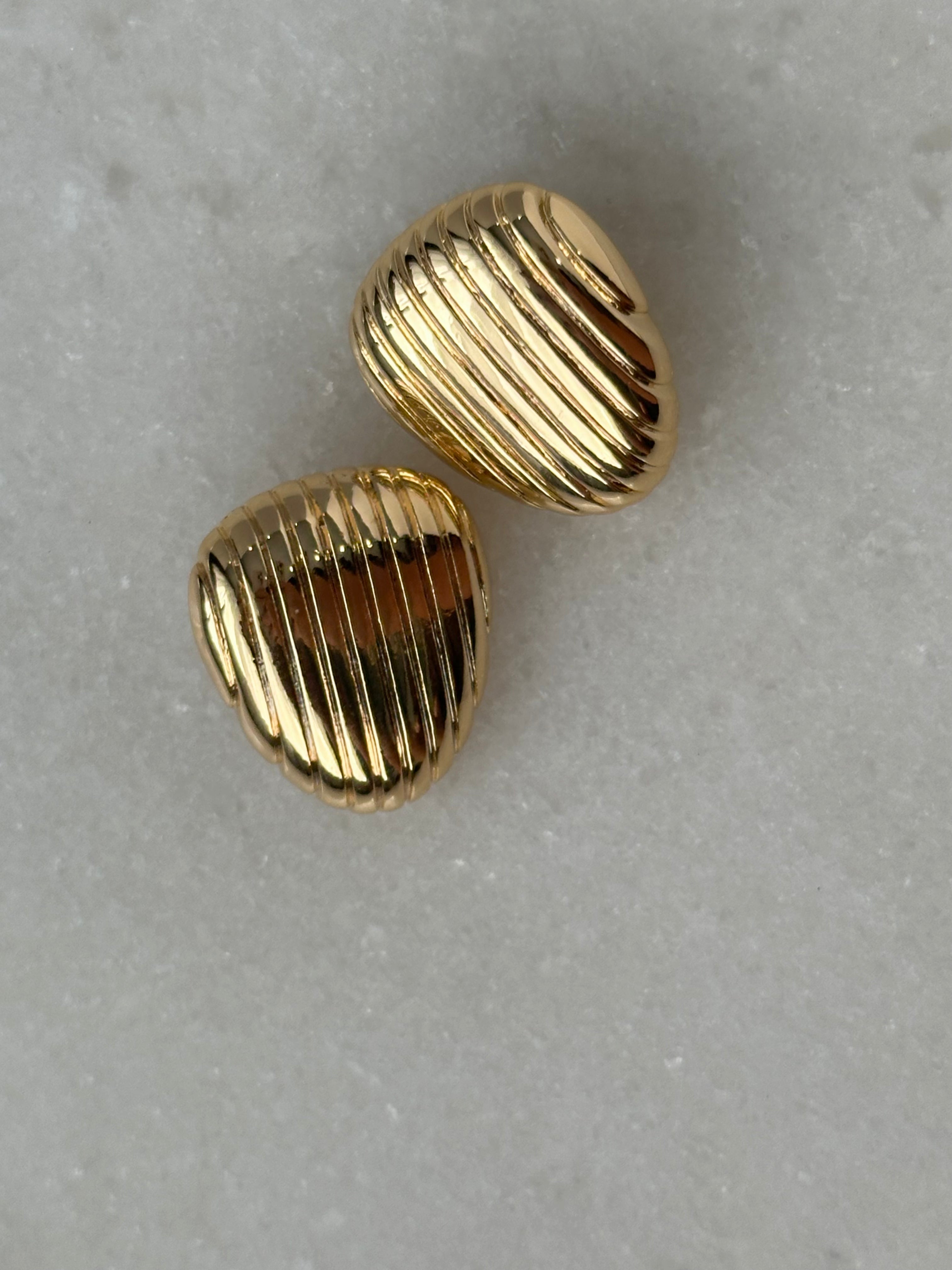 Modern Grooved Earring