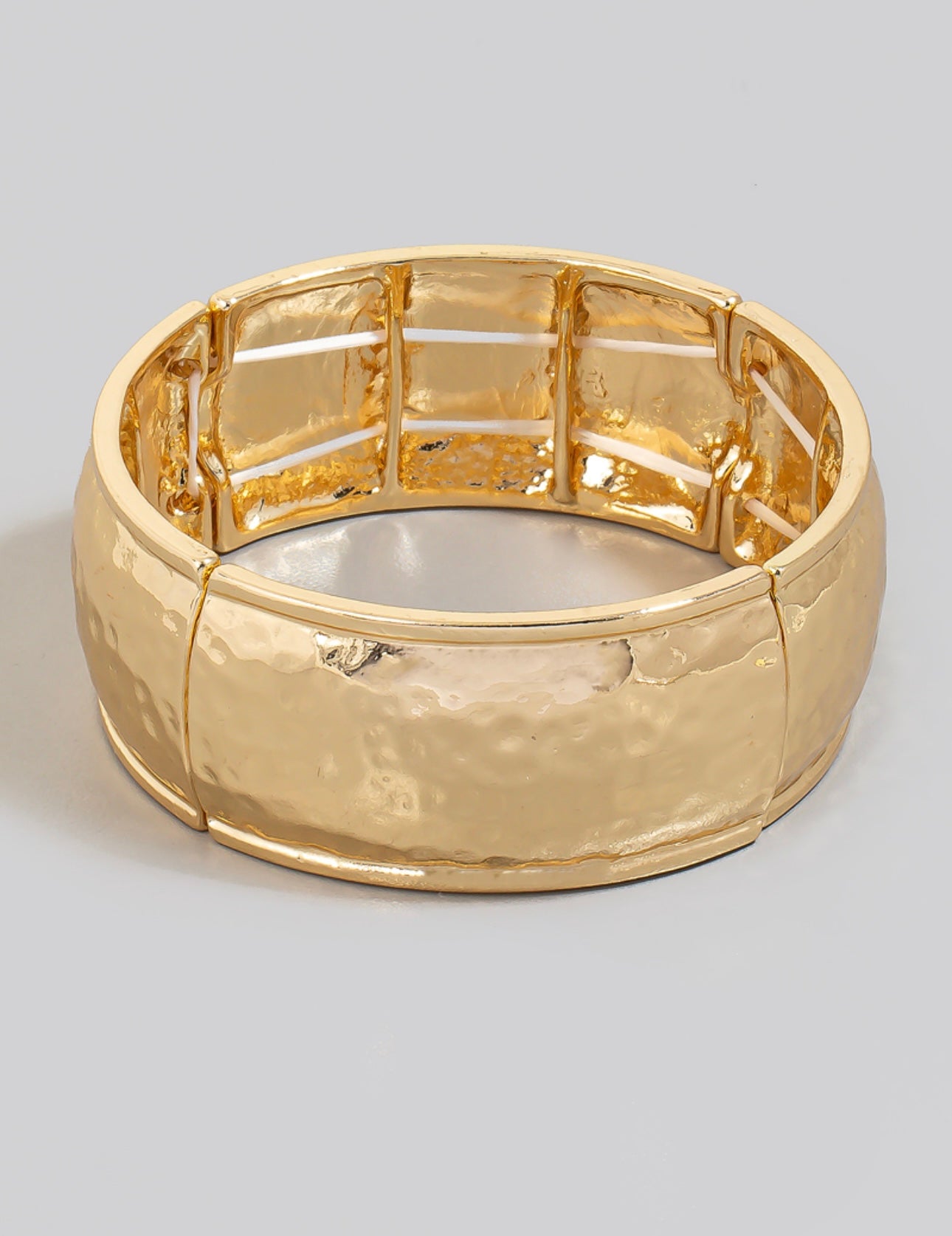 Metal Hammered Bracelet - Gold