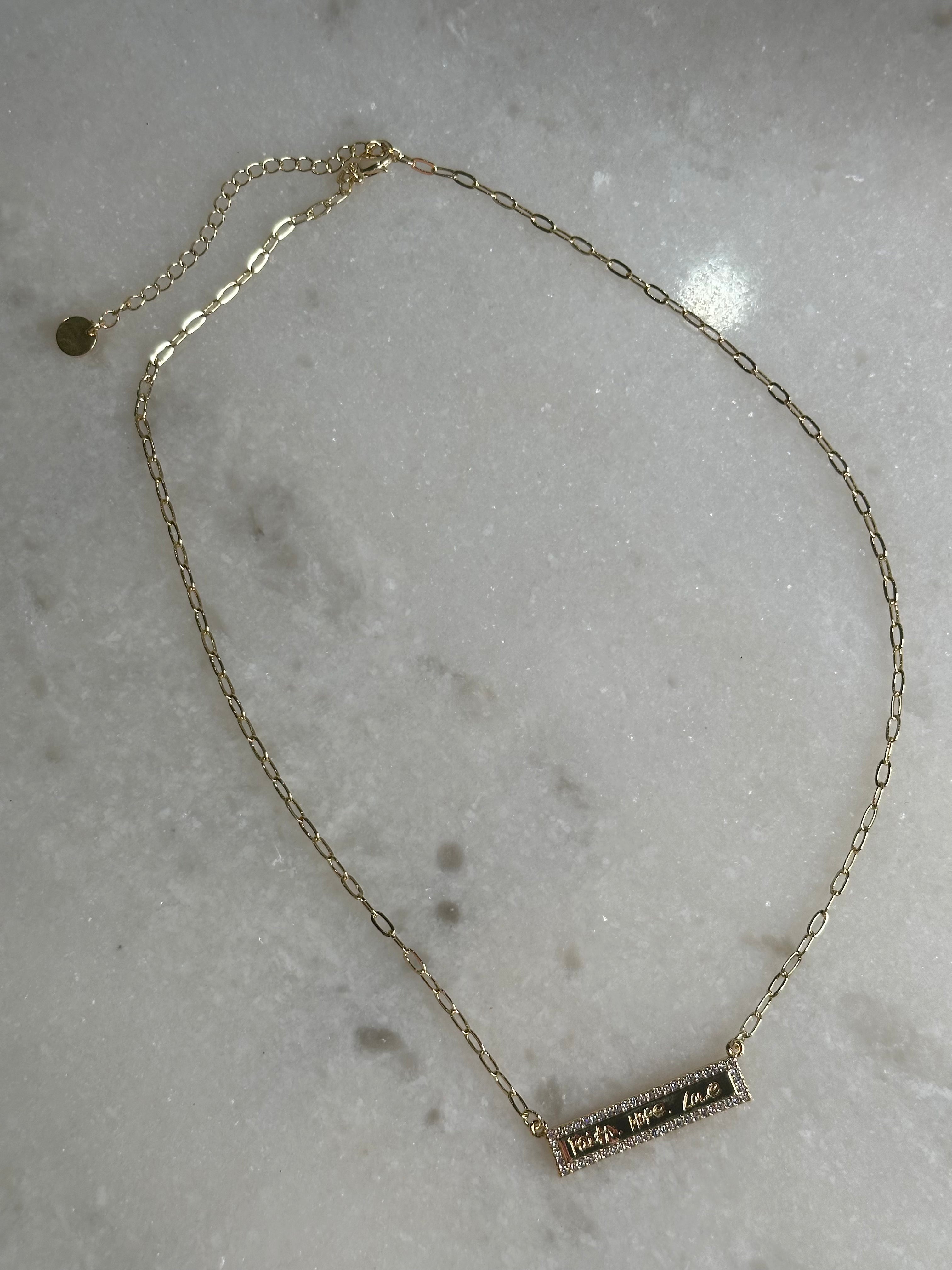 Faith Hope Love Necklace