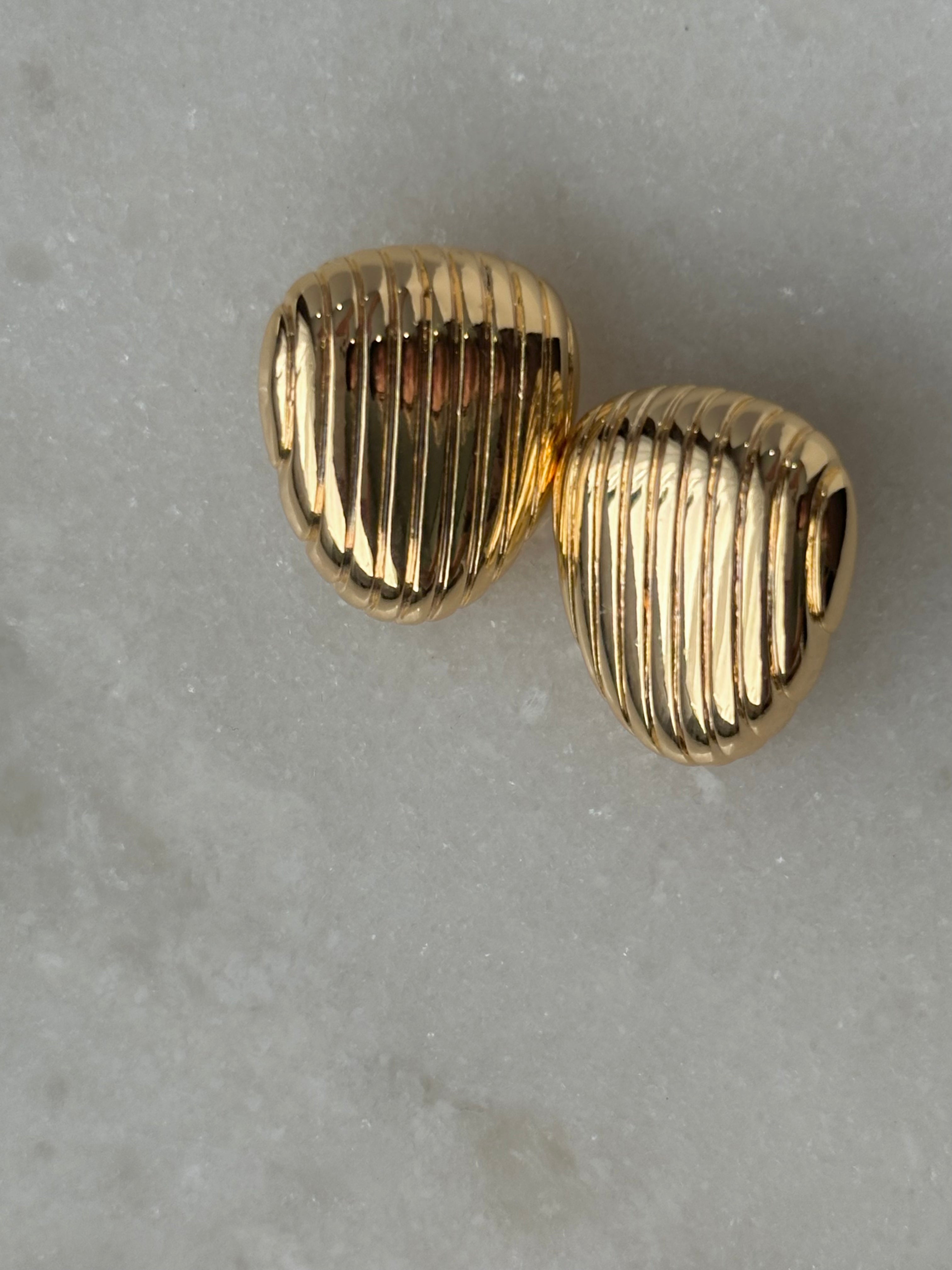 Modern Grooved Earring