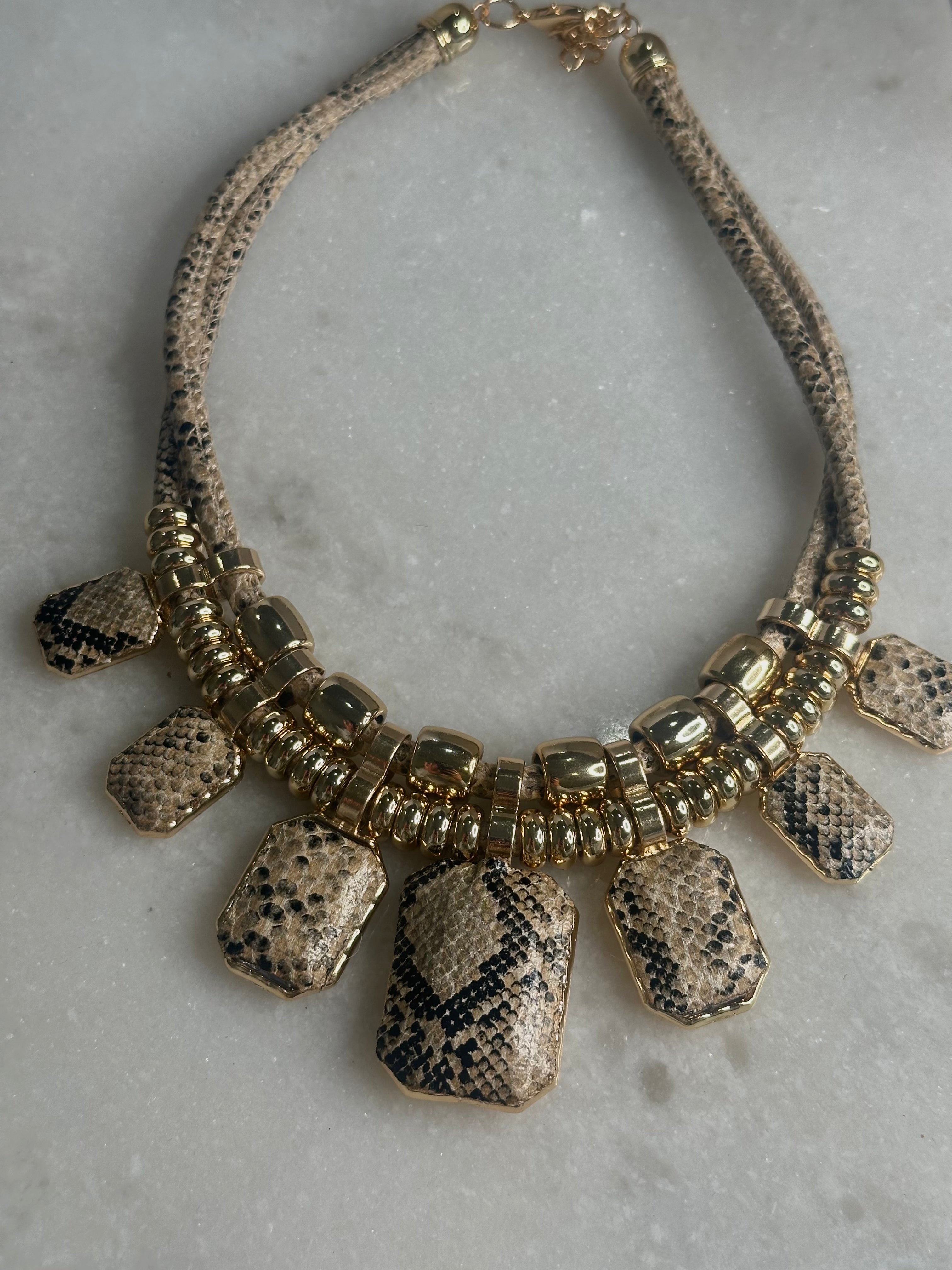 Animal Print Charm Necklace