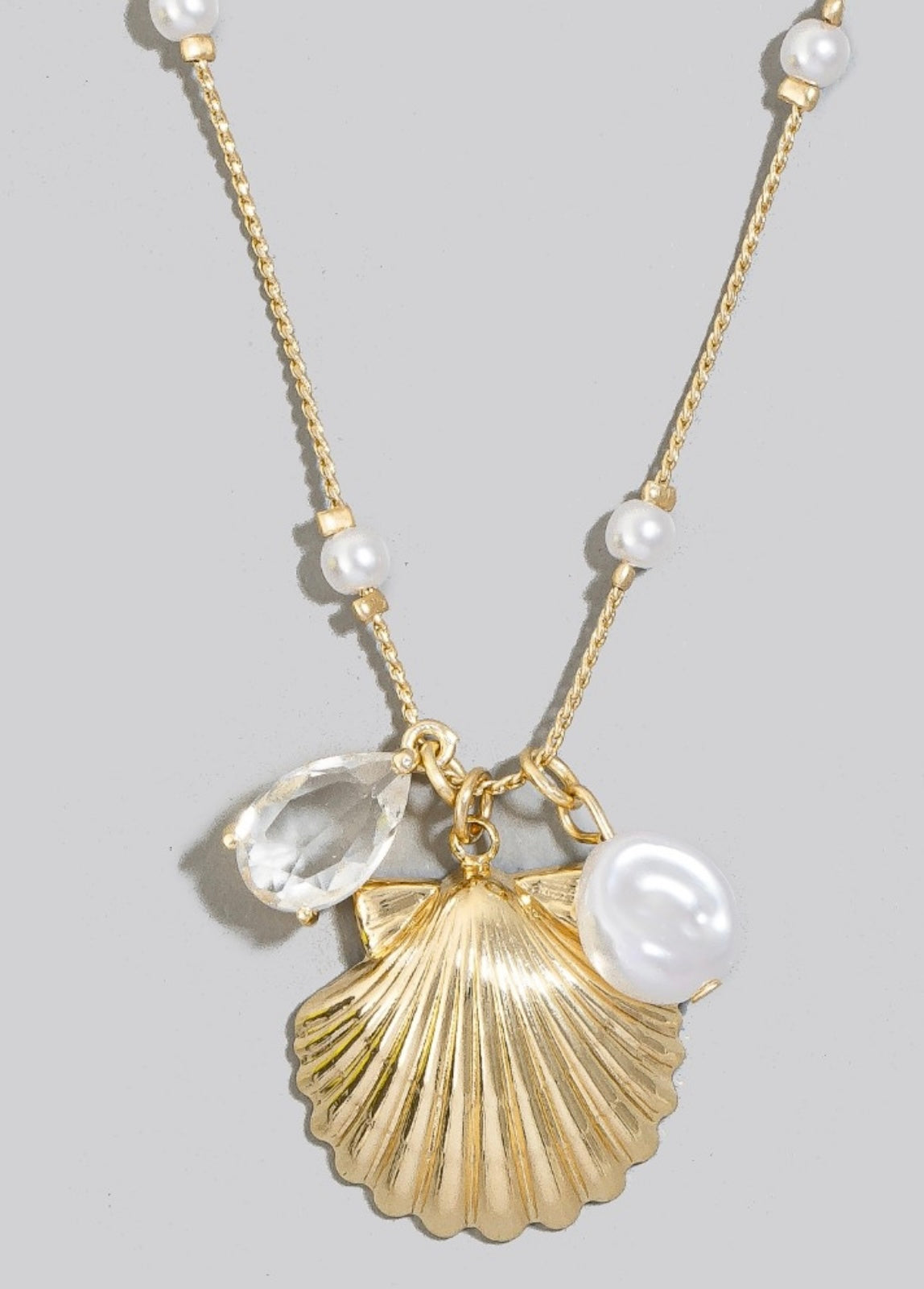 Ariel Shell Necklace - Gold