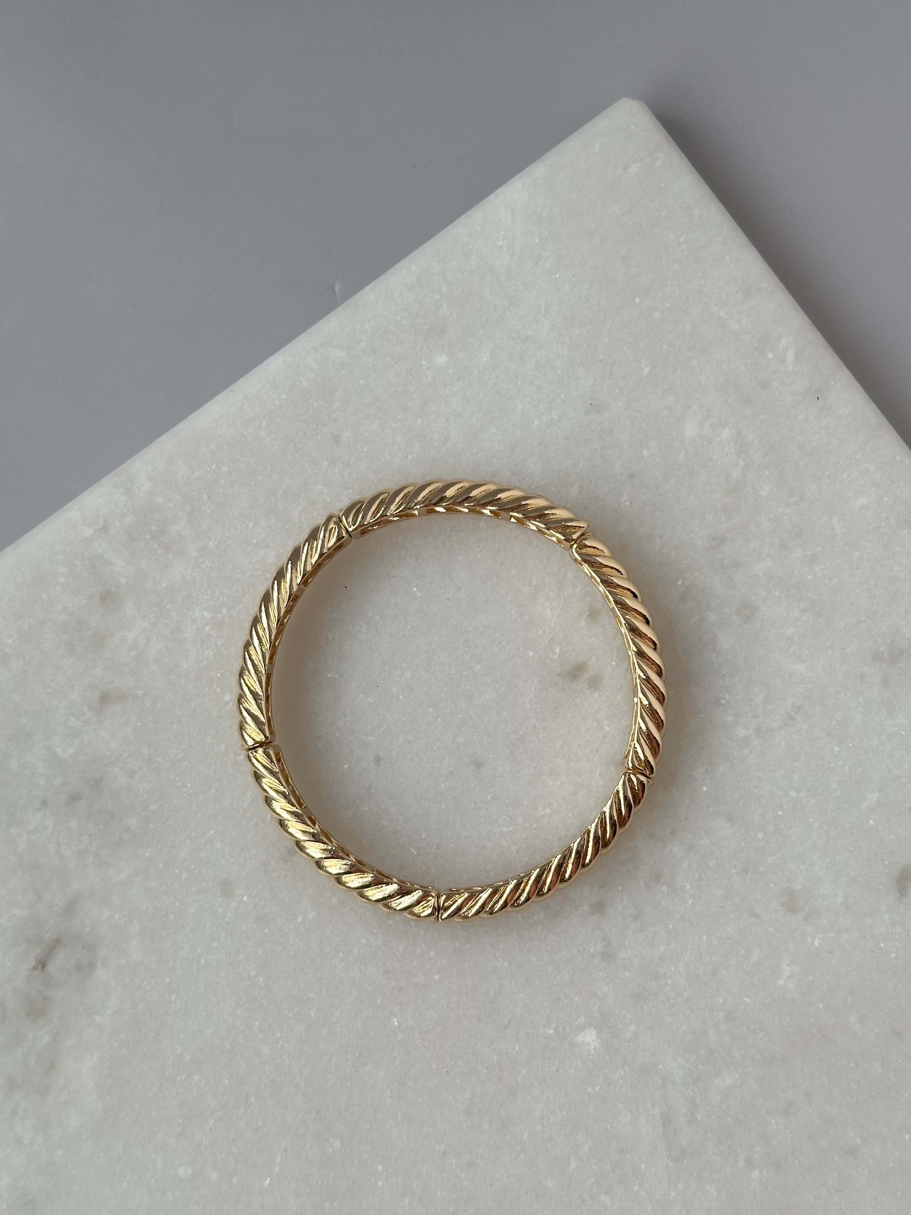 Gold Cable Clasp Bracelet