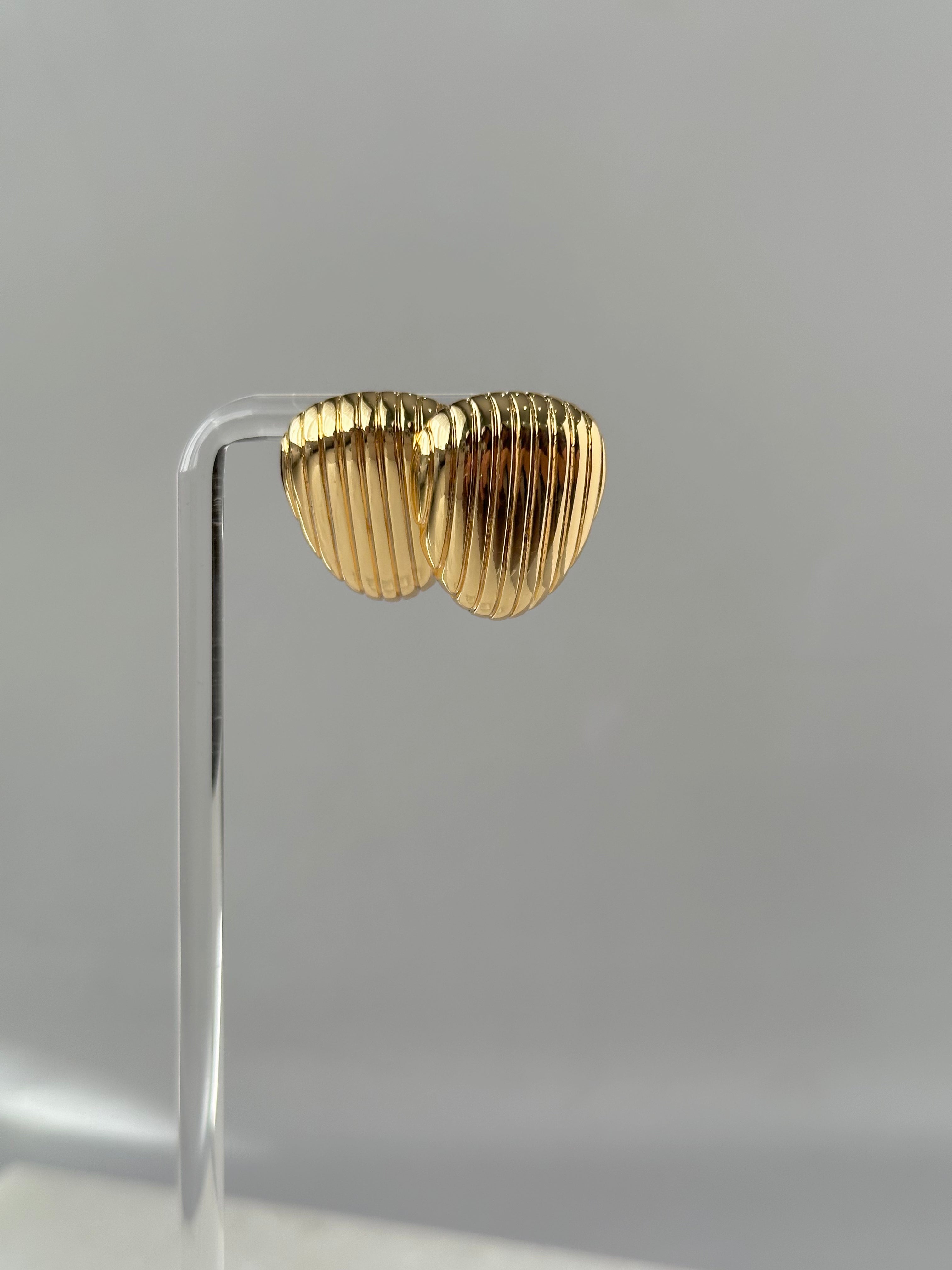 Modern Grooved Earring