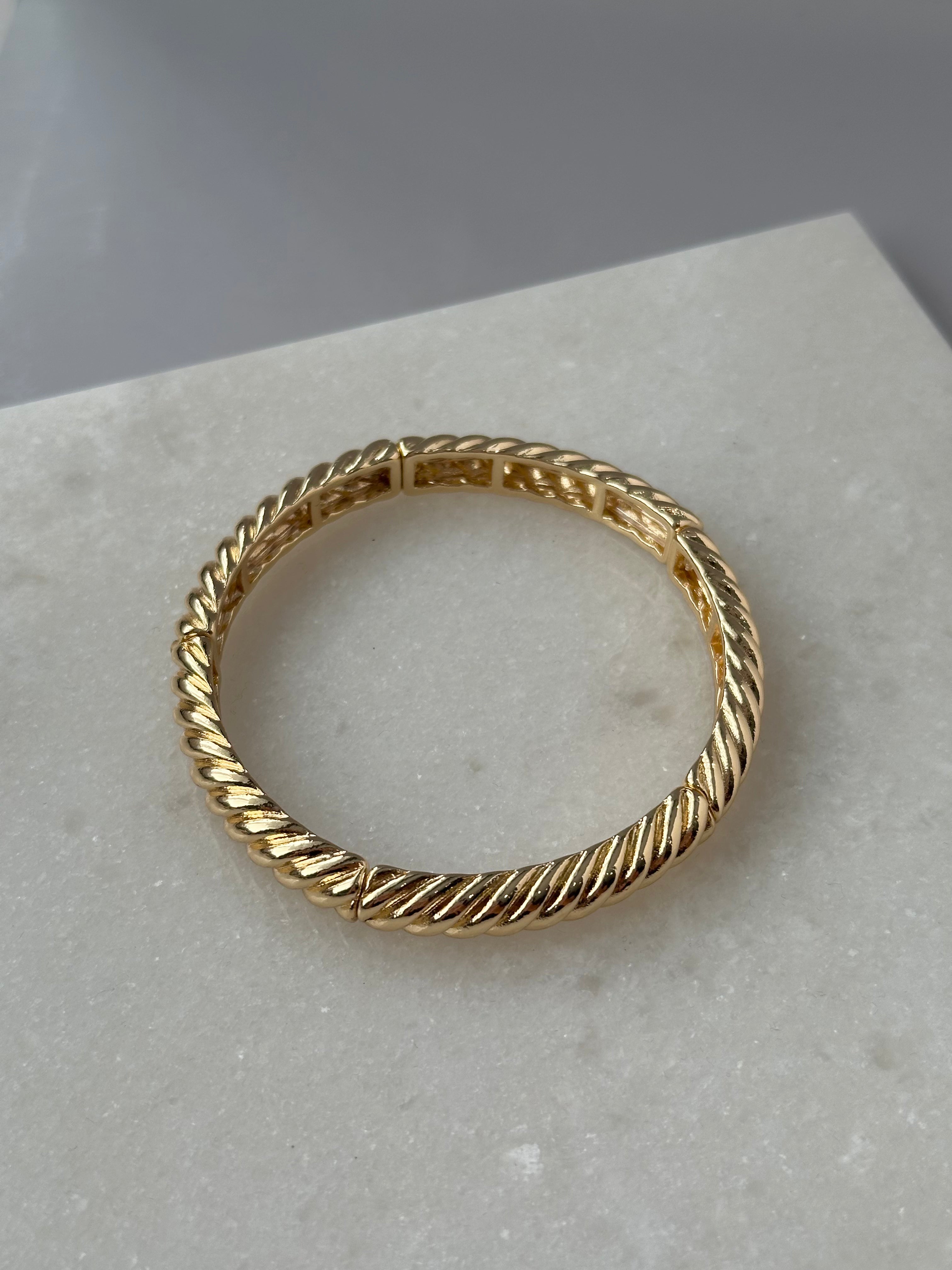 Gold Cable Clasp Bracelet