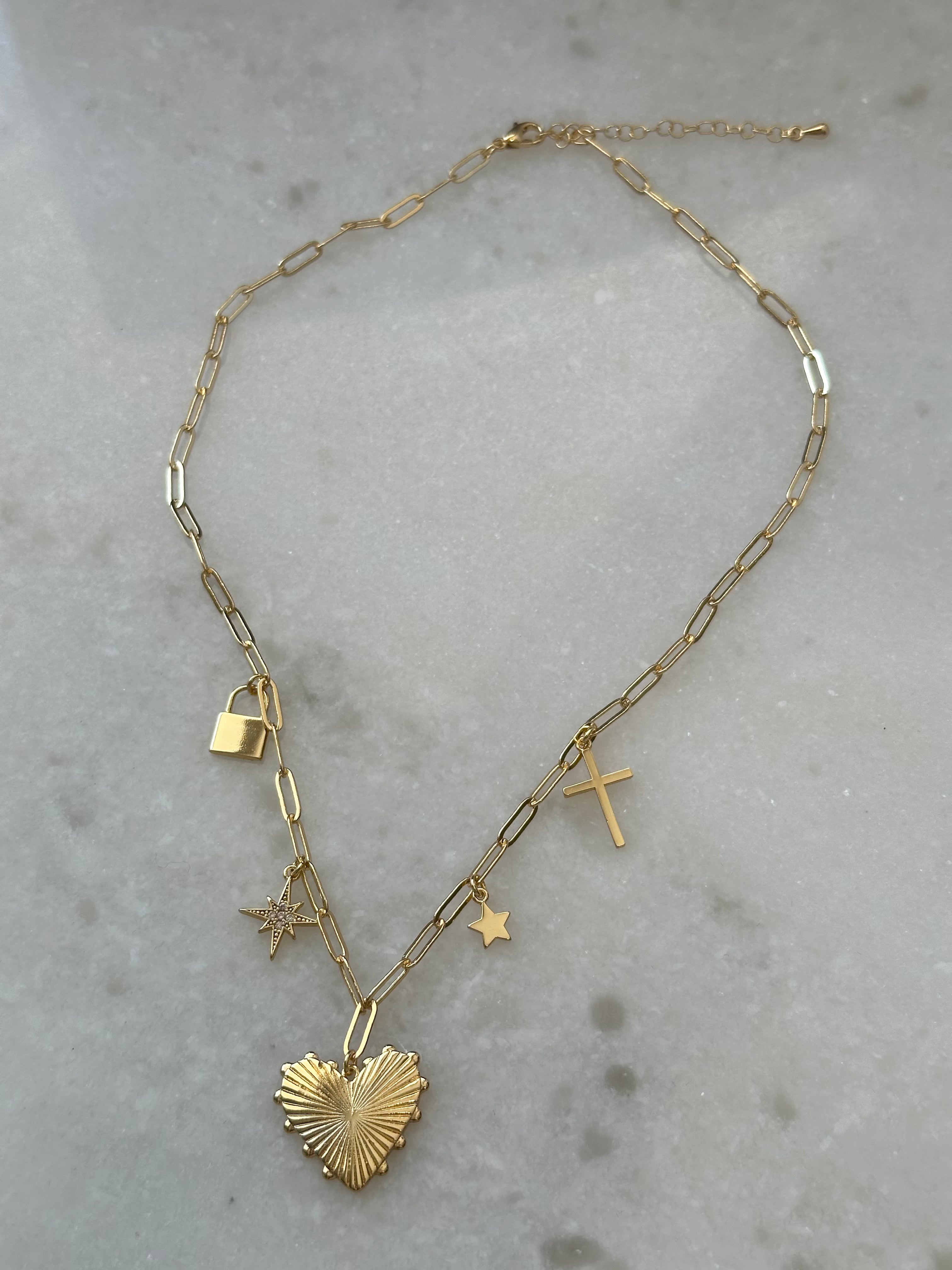 Cody Charm Necklace-Gold