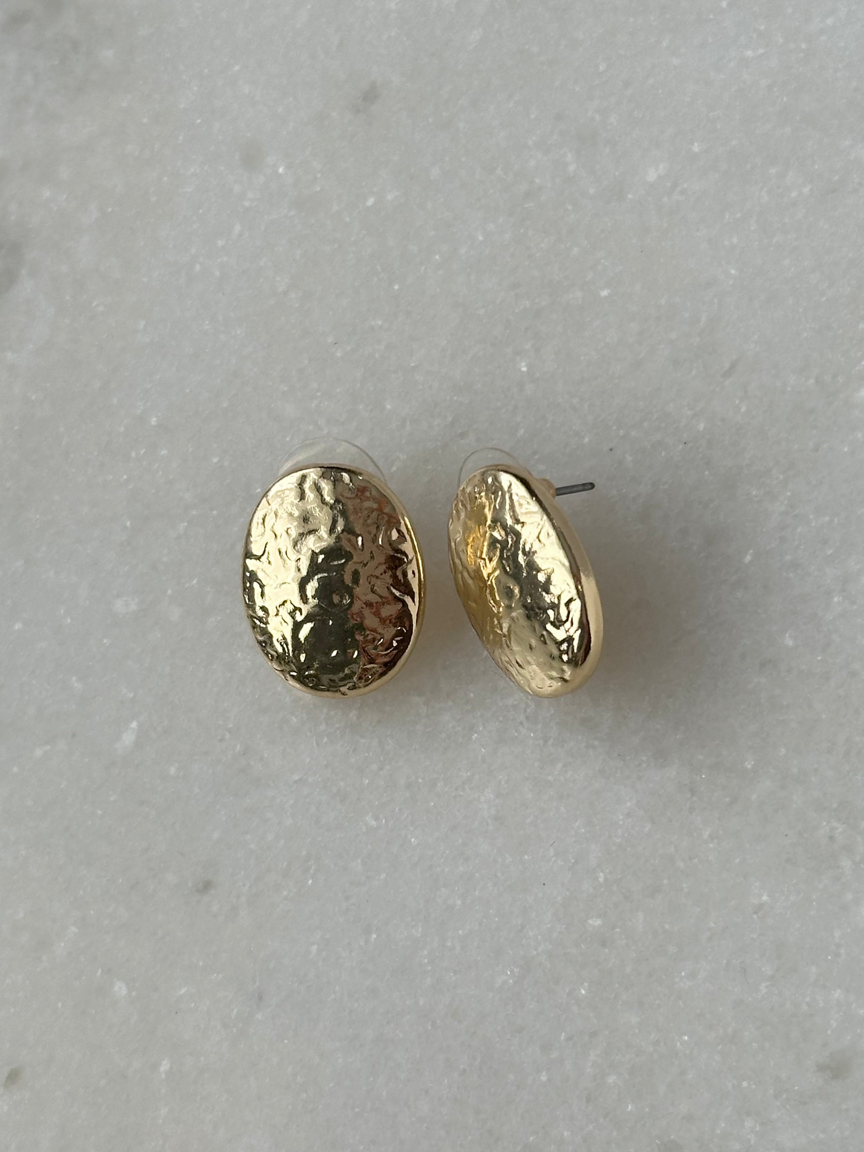 Textured Oval Stud