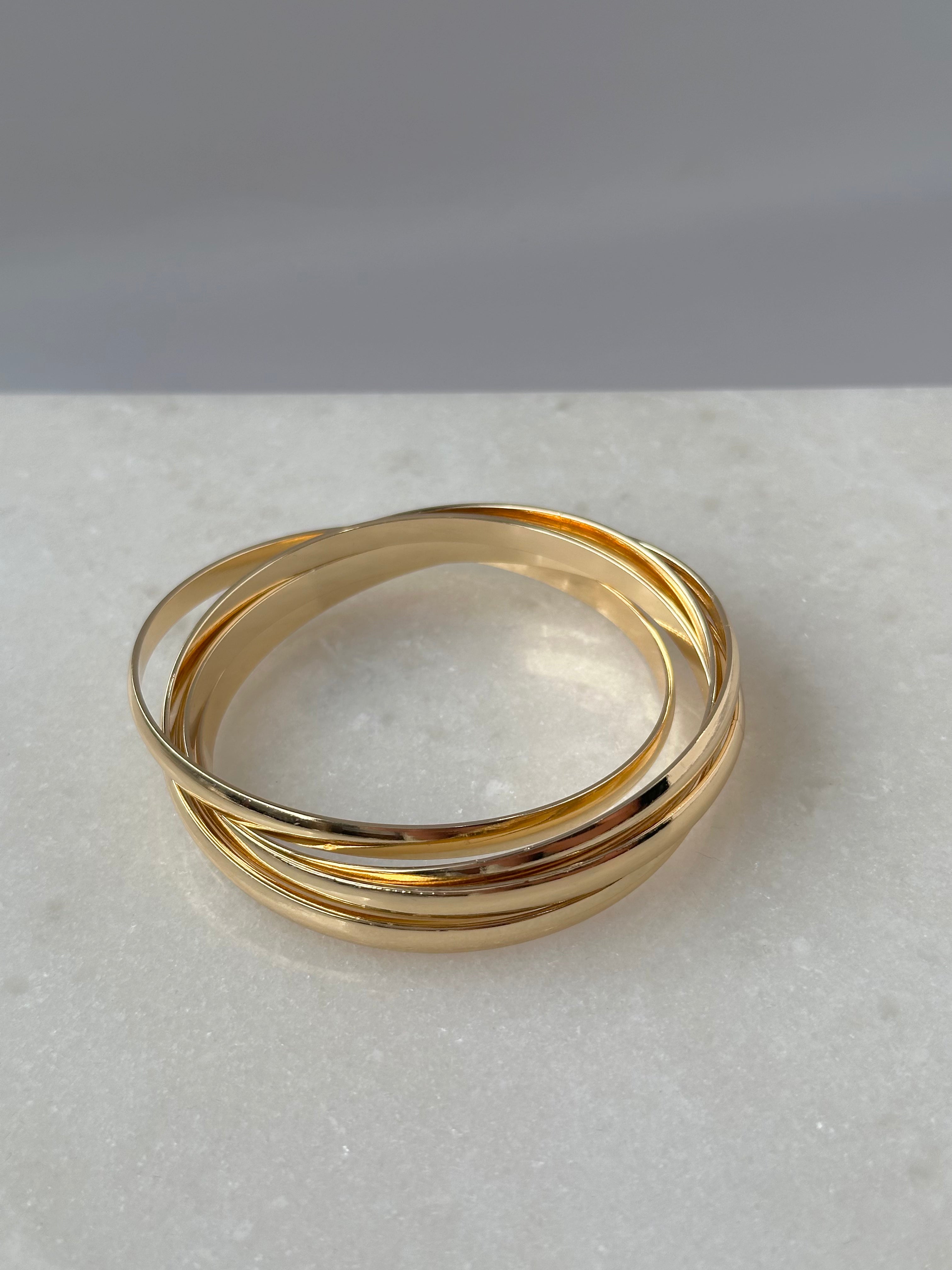 Gold Intertwine Bangle