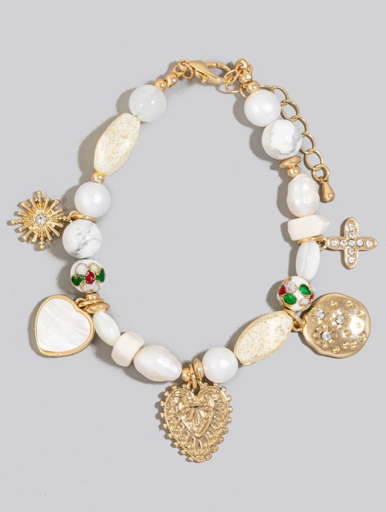 Lola Charm Bracelet - Gold/Stone Mix