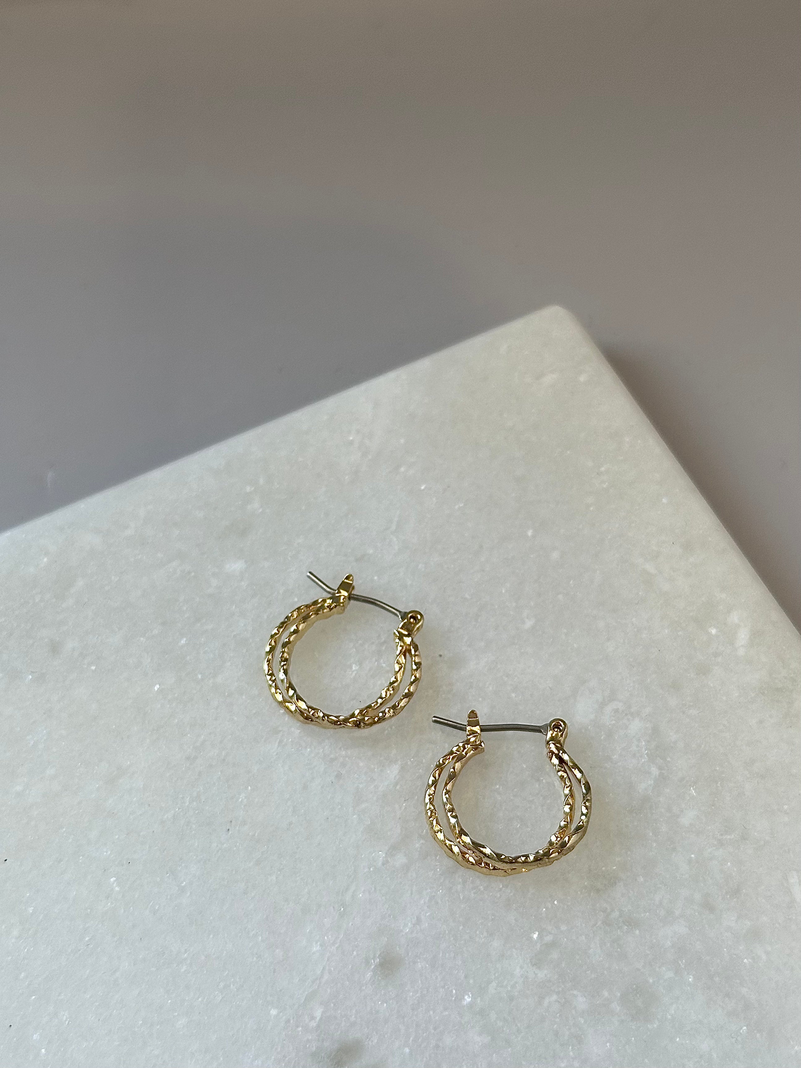 Carrie Mini Hoops- Gold