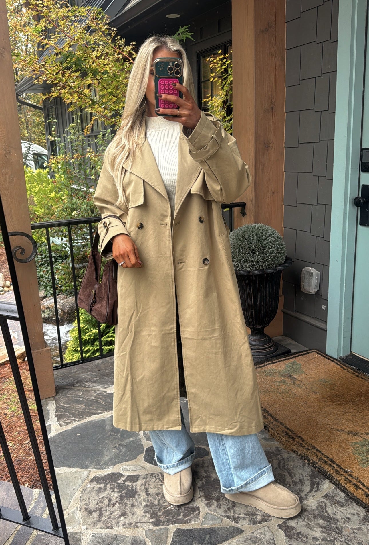 Blair Trench Coat-Khaki