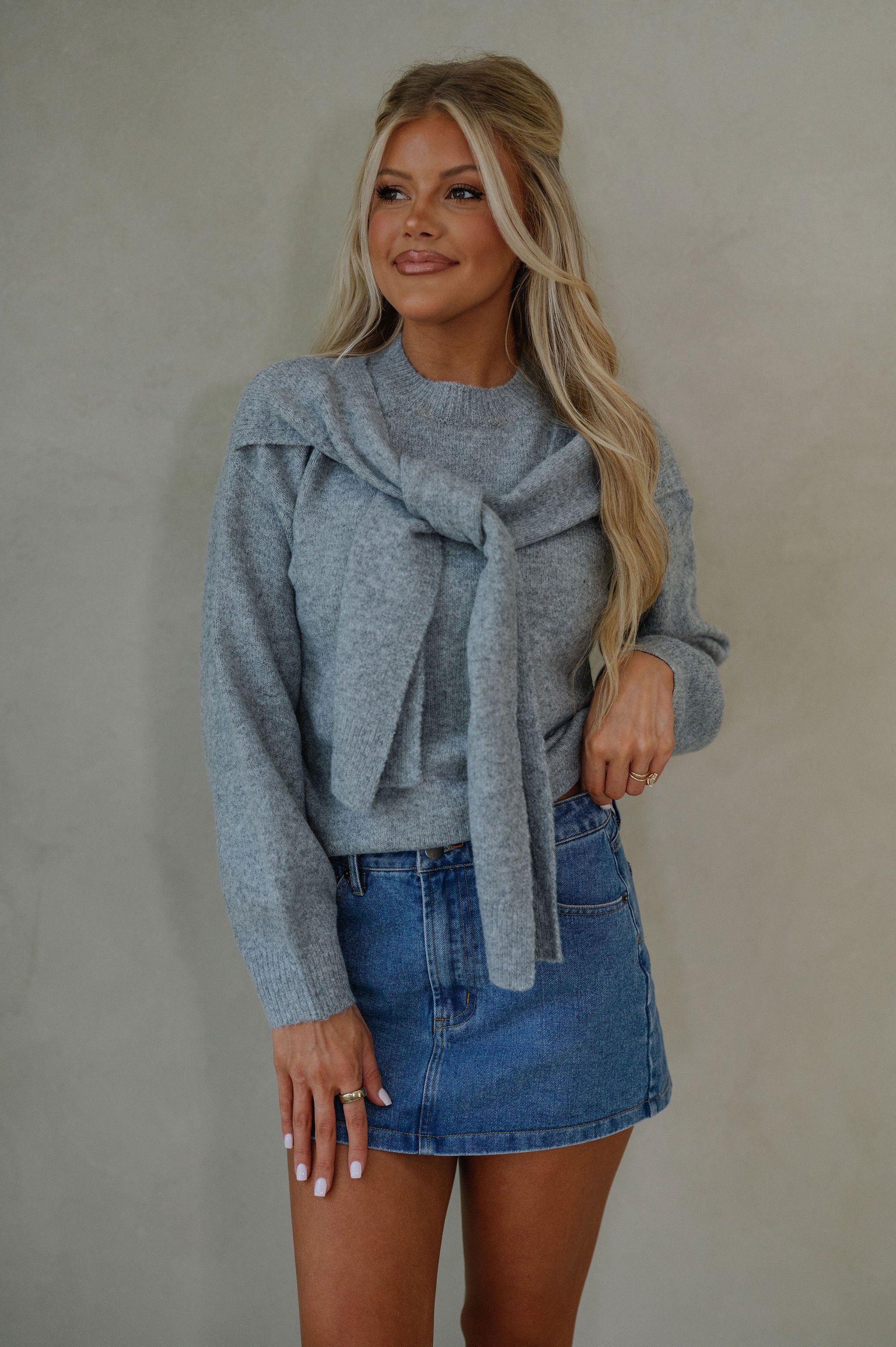 Beau Sweater-Heather Grey