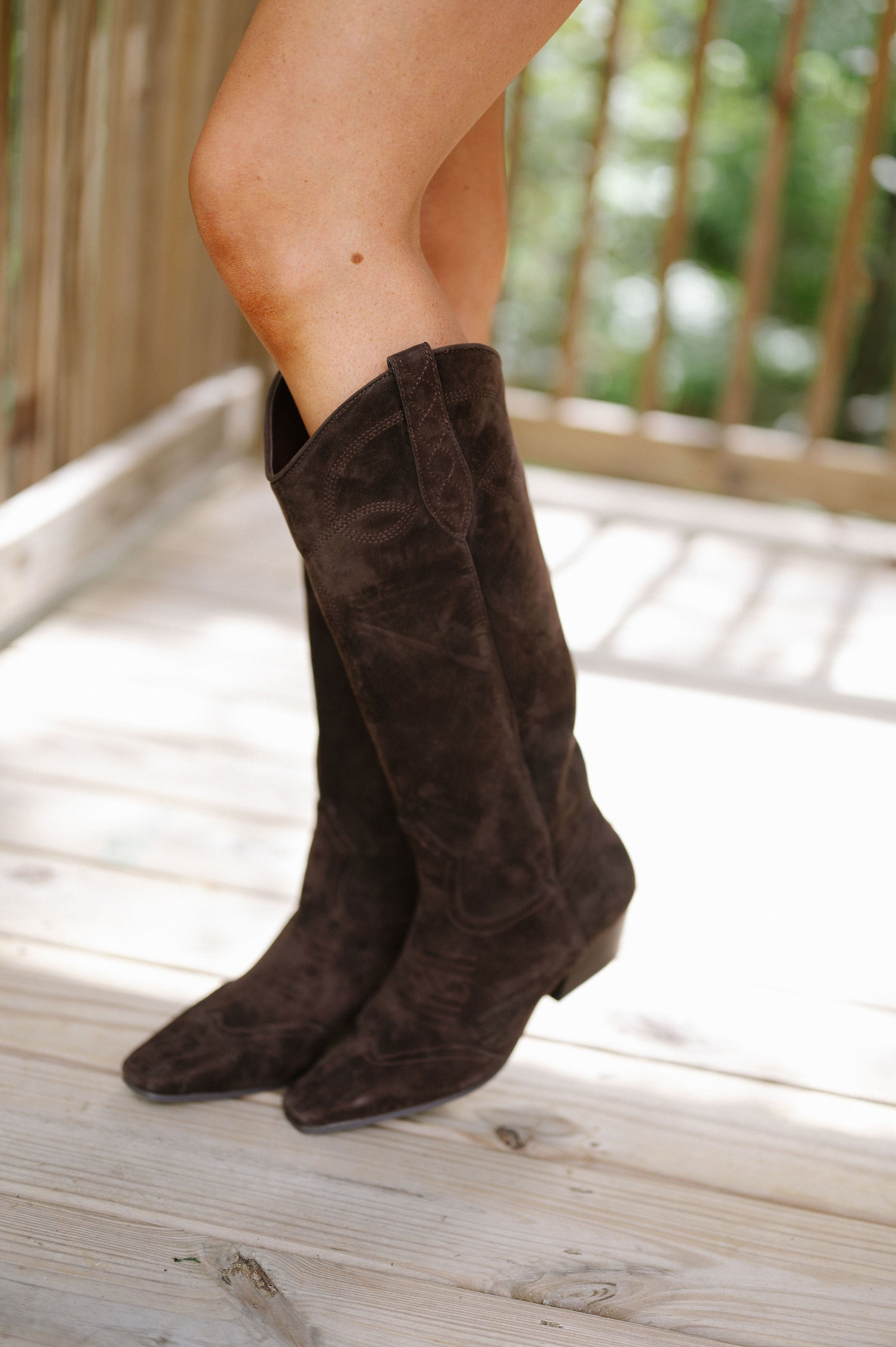 Dollie Boot- Brown Suede