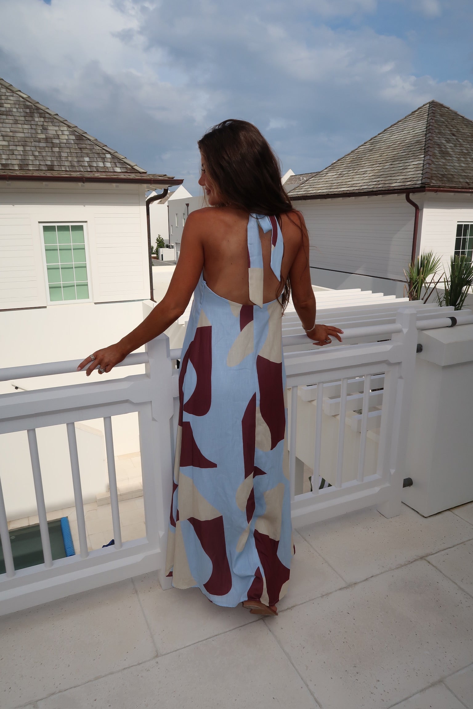 Fame Maxi Dress- Chocolate Multi
