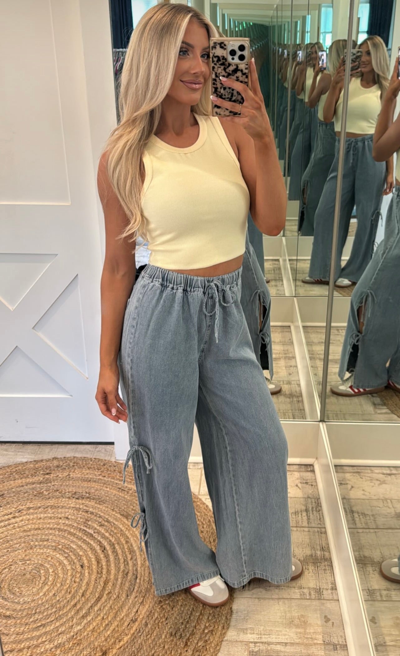 Ribbed Crop Tank-Banana