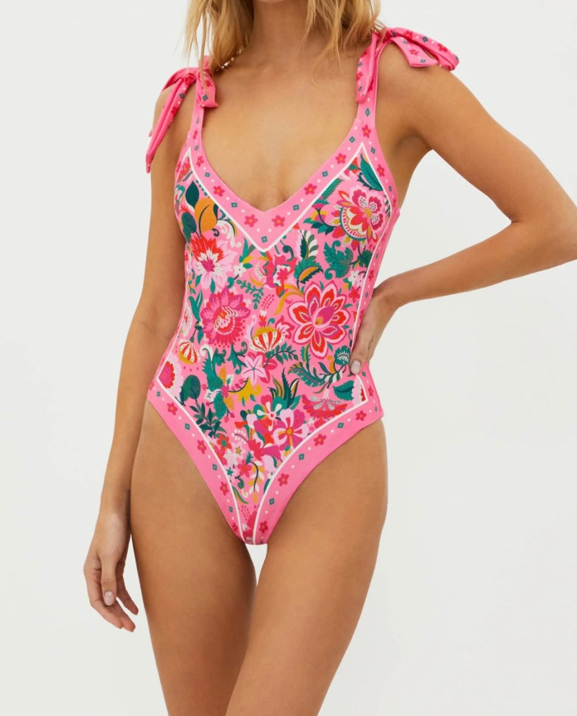 Akira One Piece Swim Suit-Passion Floral