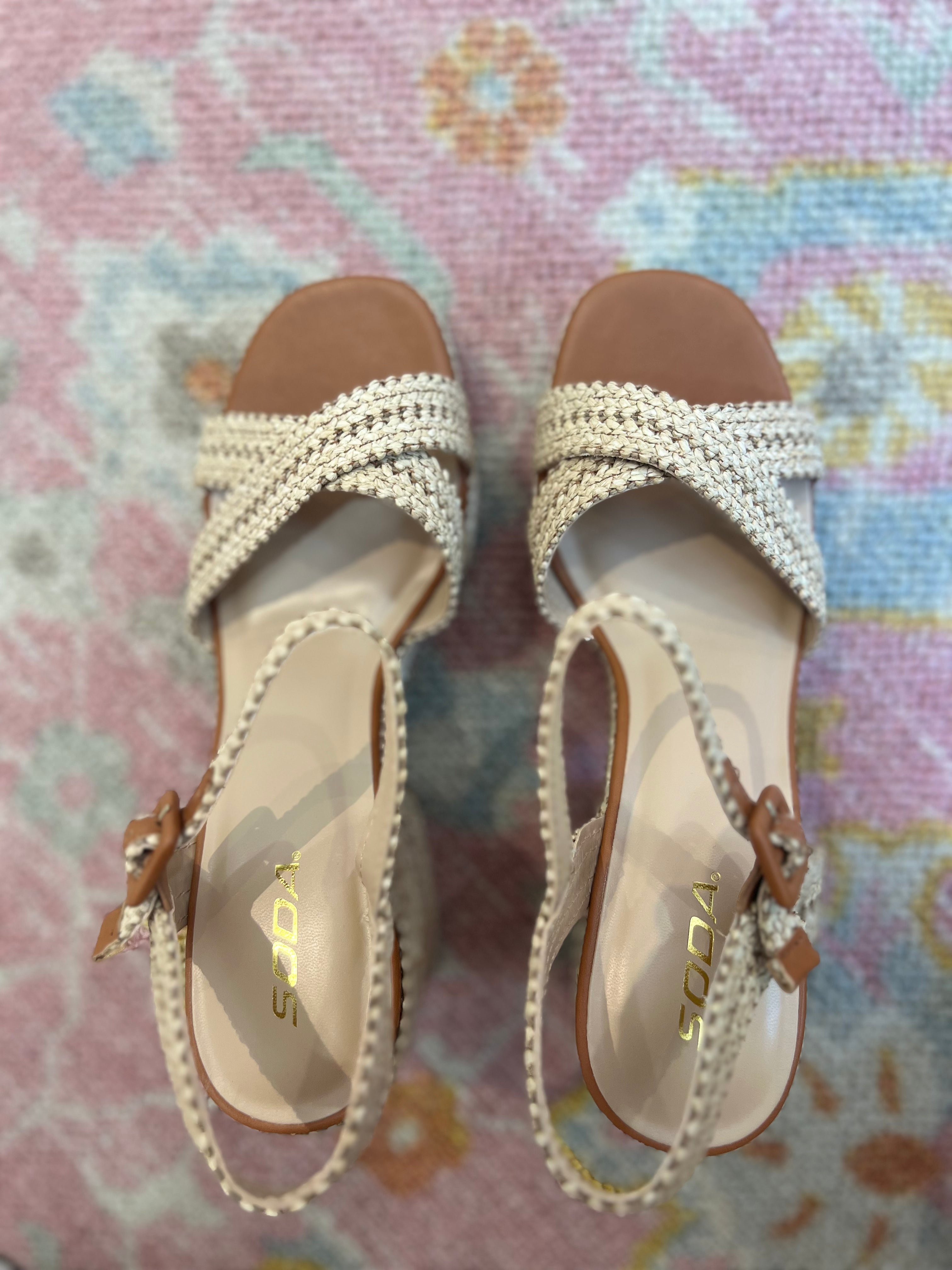 Yara Raffia Heel-SIZE 10