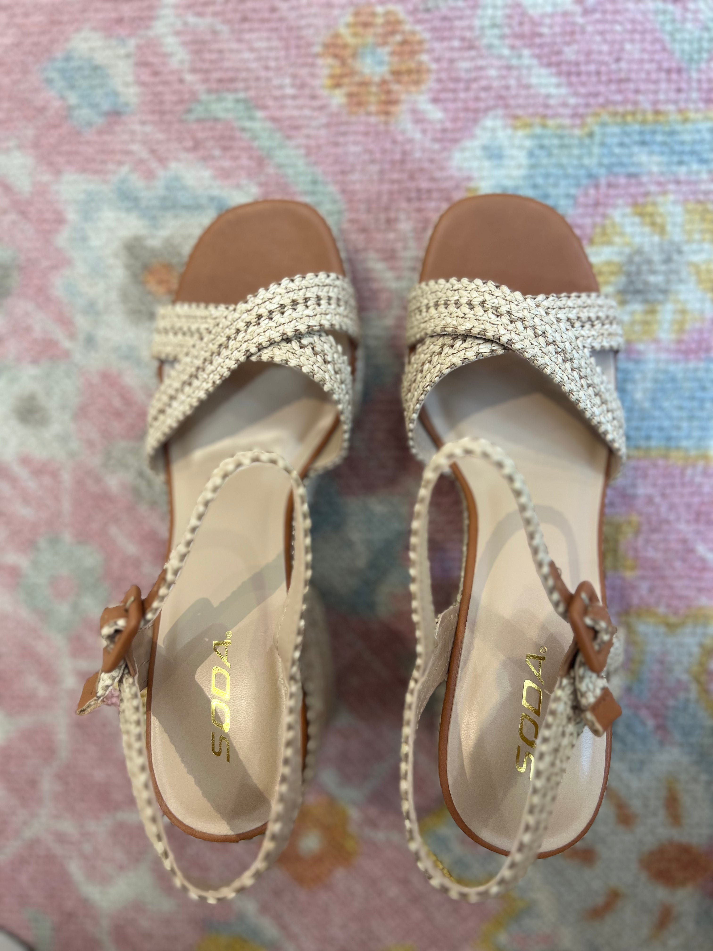 Yara Raffia Heel-SIZE 10