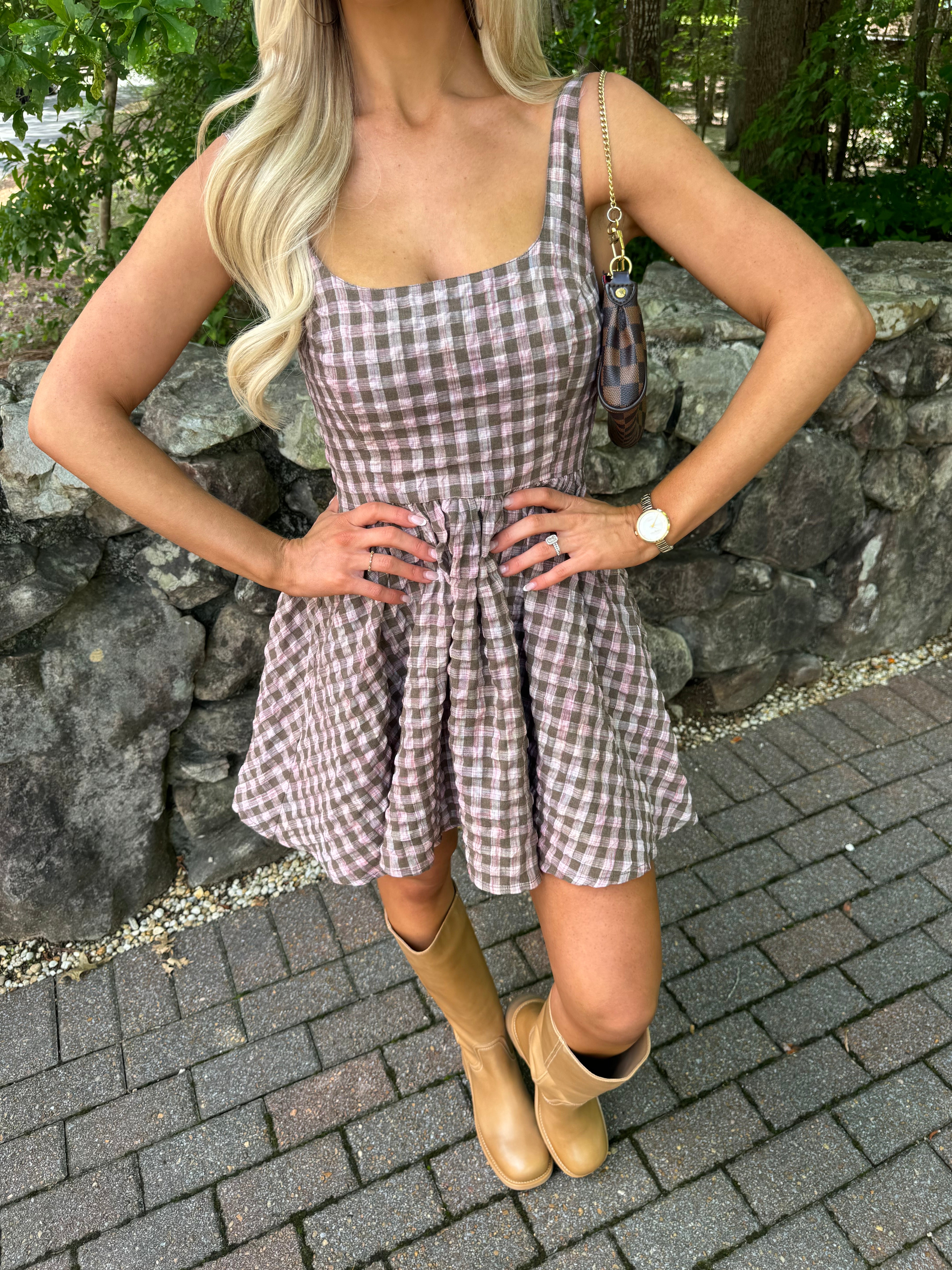 Skylar Checkered Mini Dress