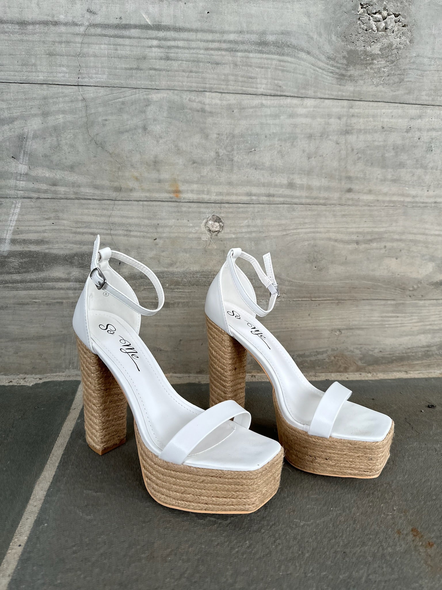 Luca Platform Heels- White