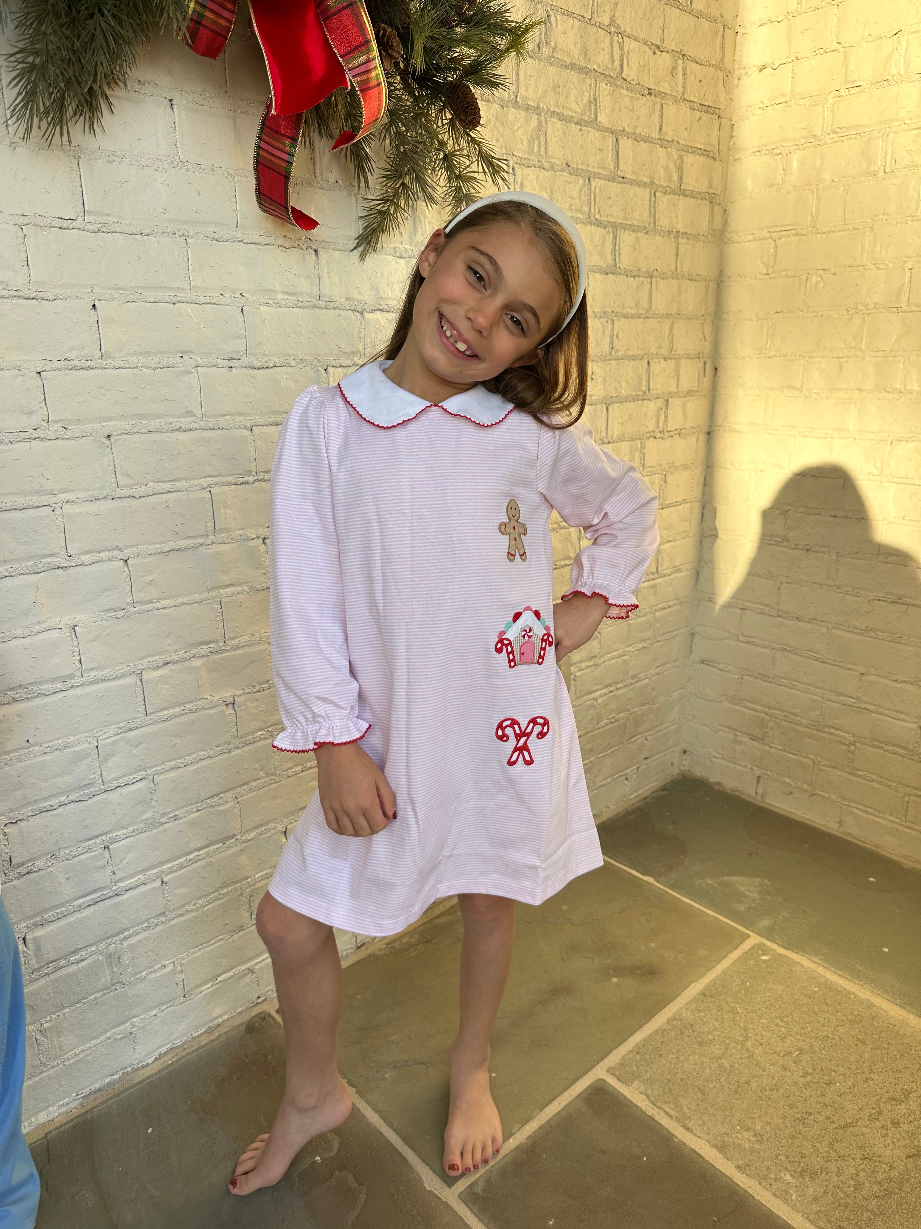 Gingerbread A-Line Dress-Pink