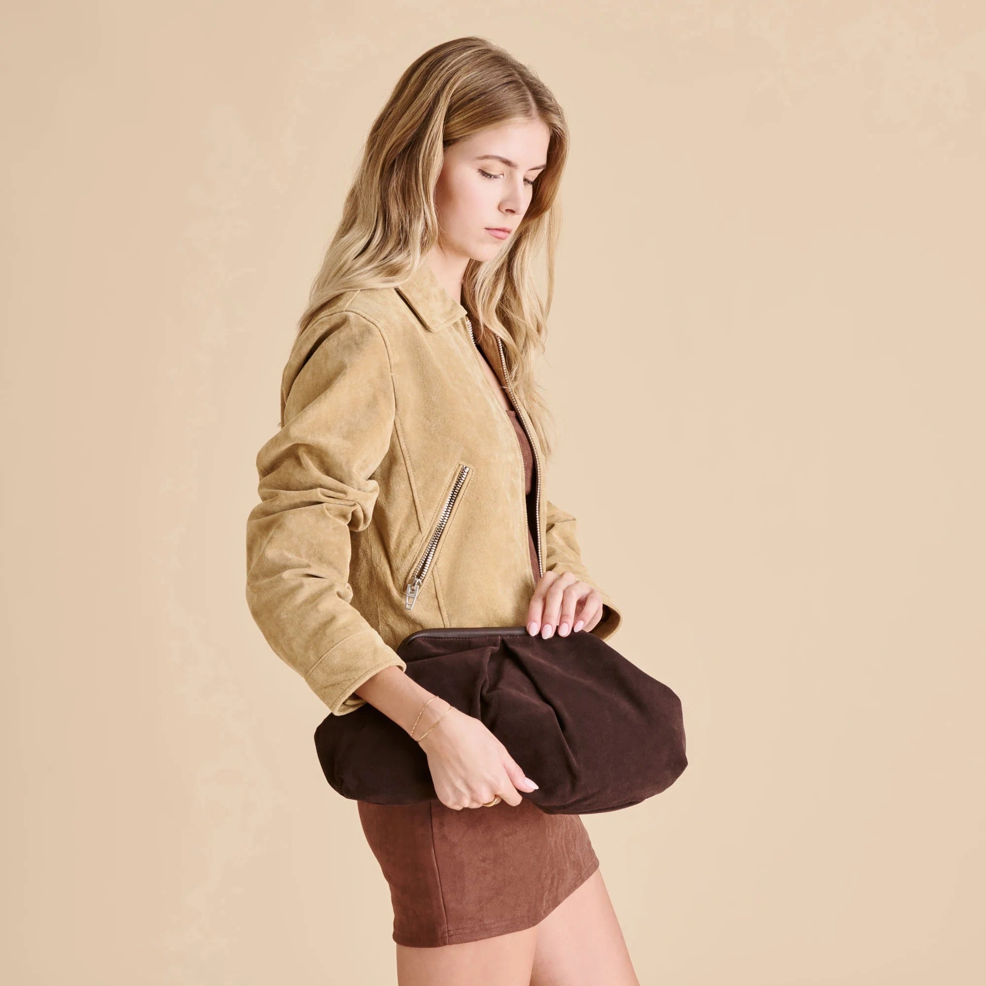 Sahara Clutch-Espresso//DOLCE VITA