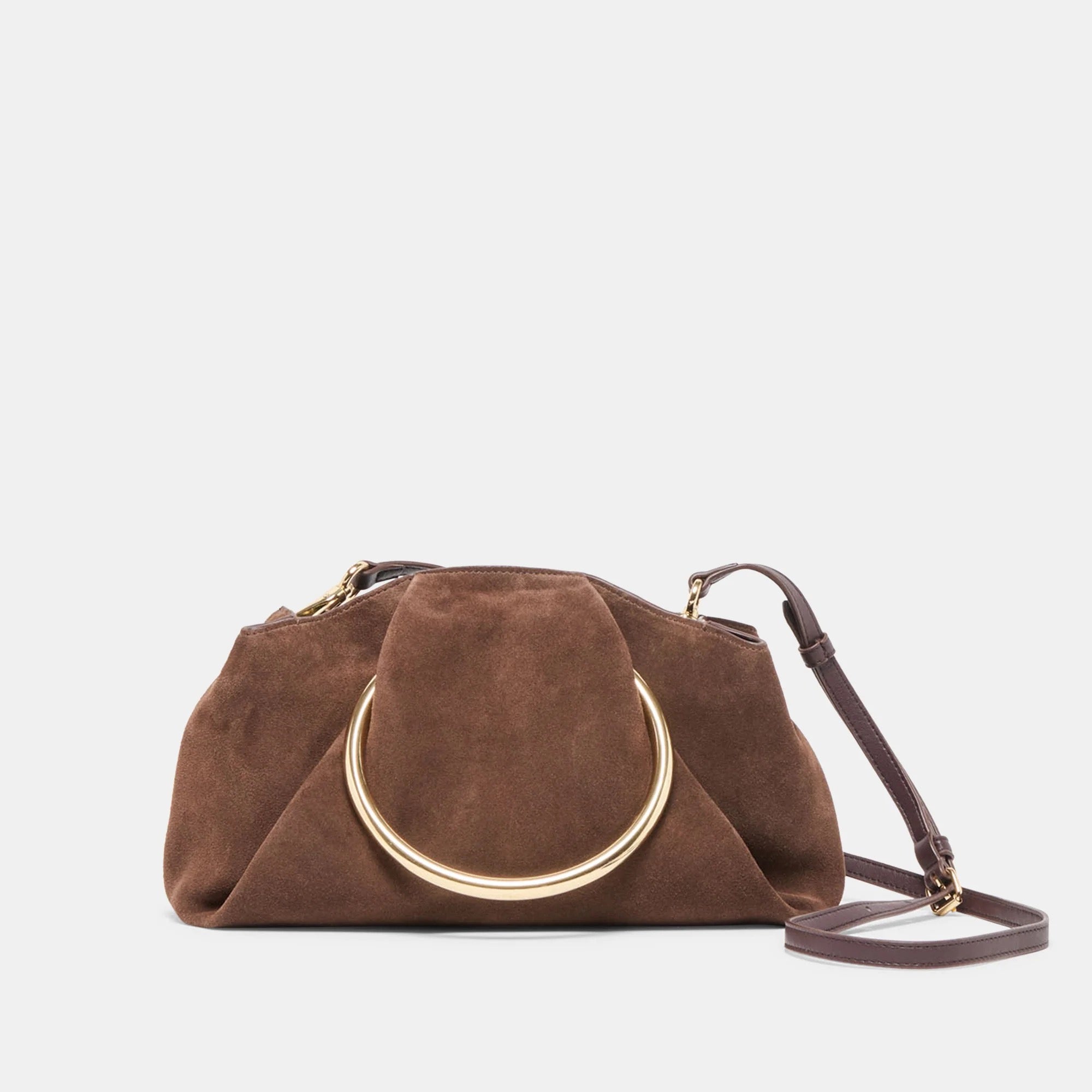 Channing Handbag-Espresso Suede/DOLCE VITA