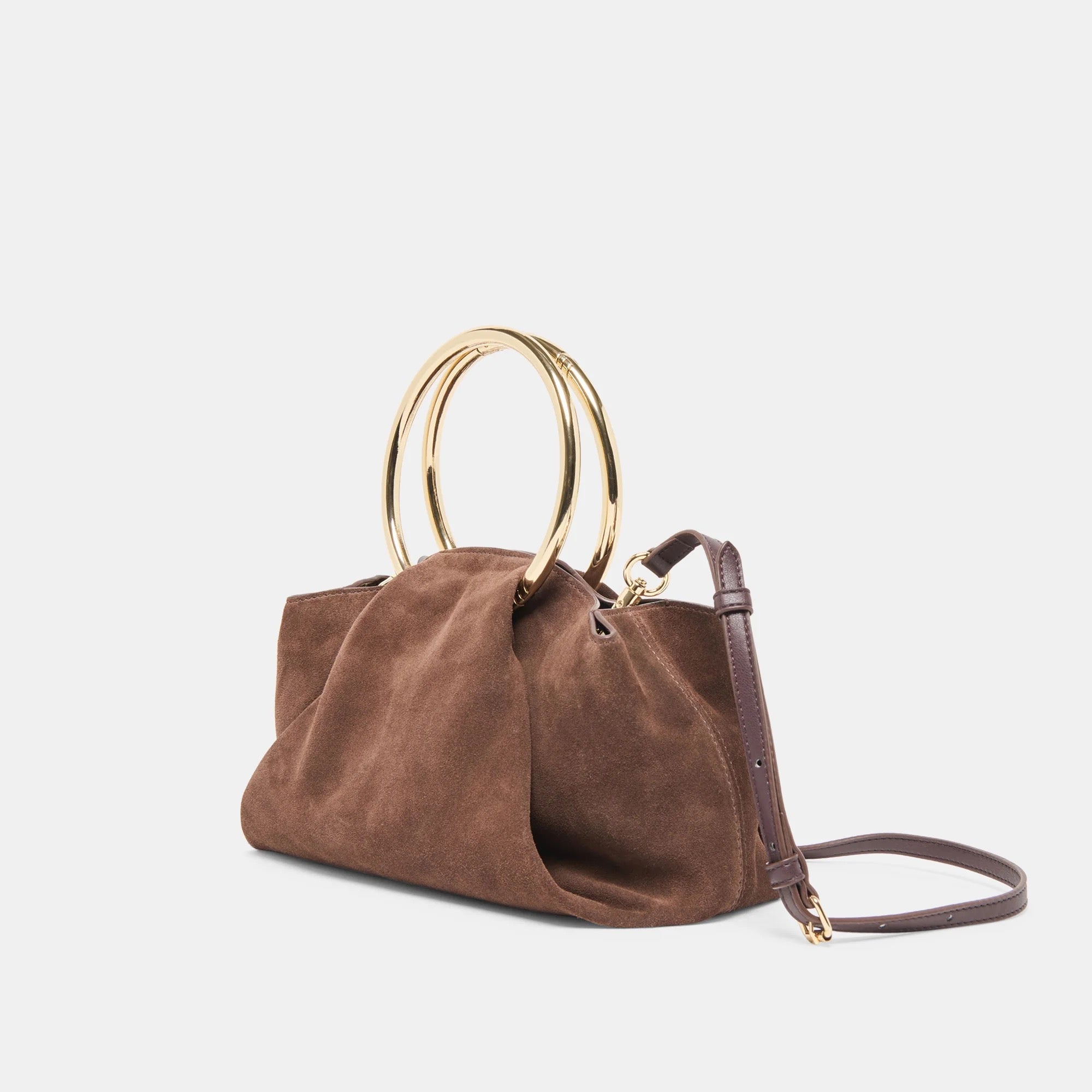 Channing Handbag-Espresso Suede/DOLCE VITA