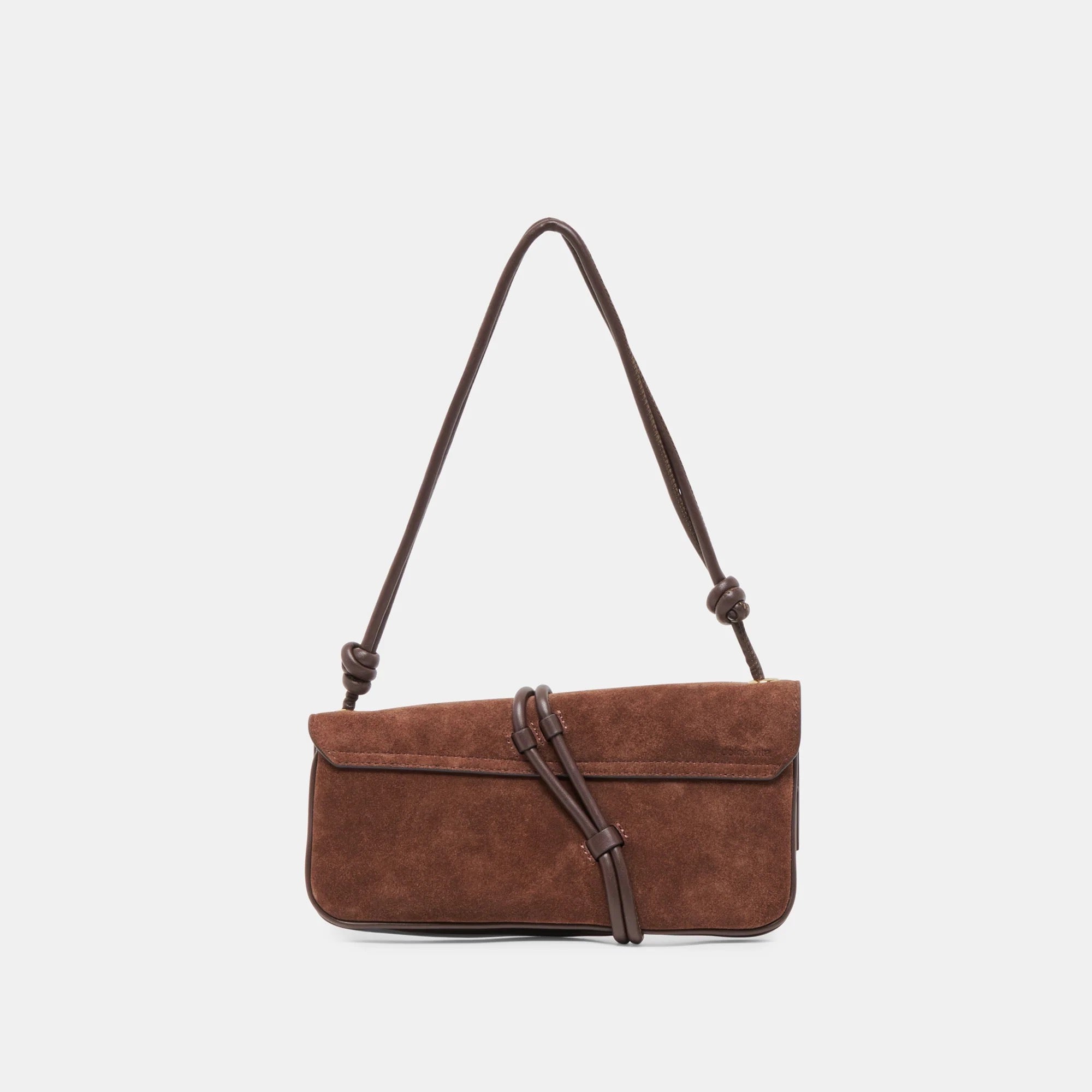 Alice Shoulder Bag-Chocolate Suede/DOLCE VITA