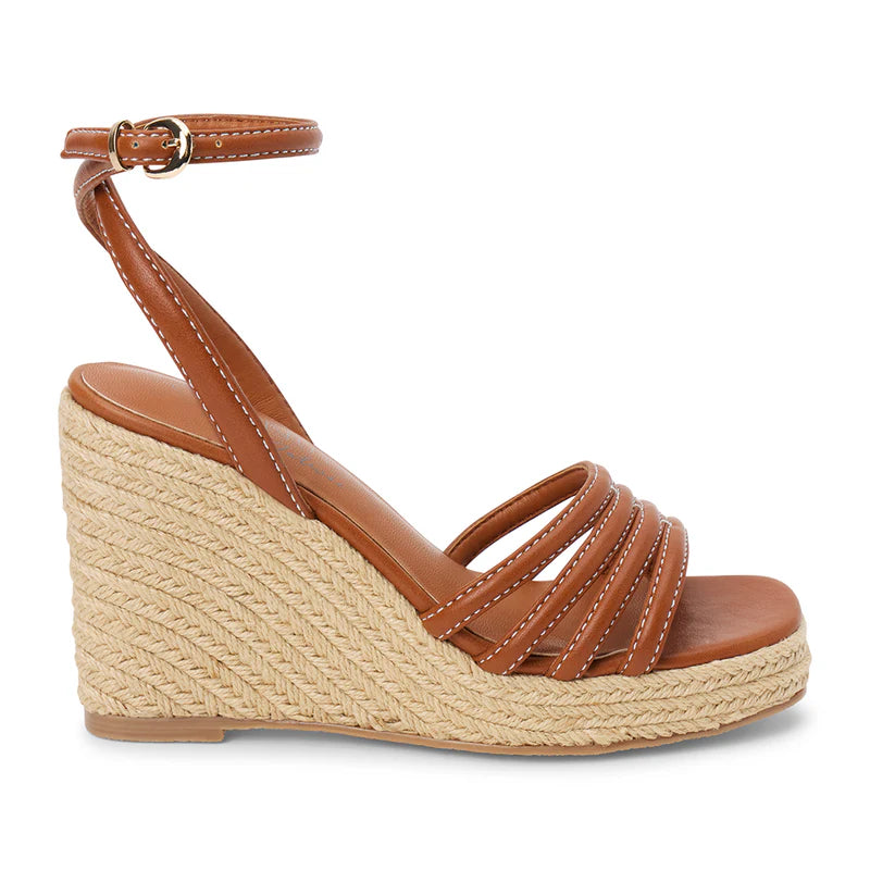 Sunnie Wedge-Cognac