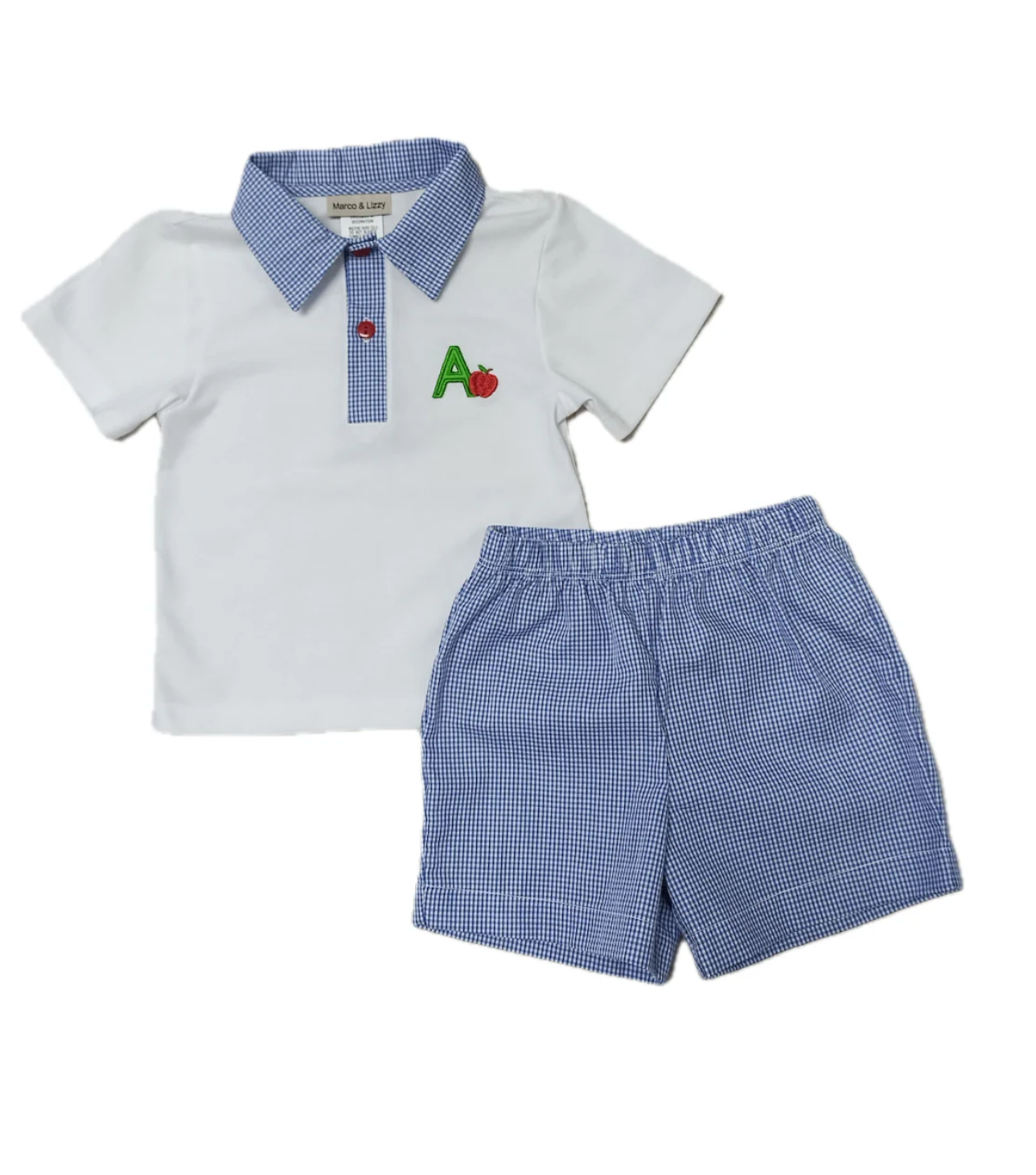 Back to School Shorts Set-Blue