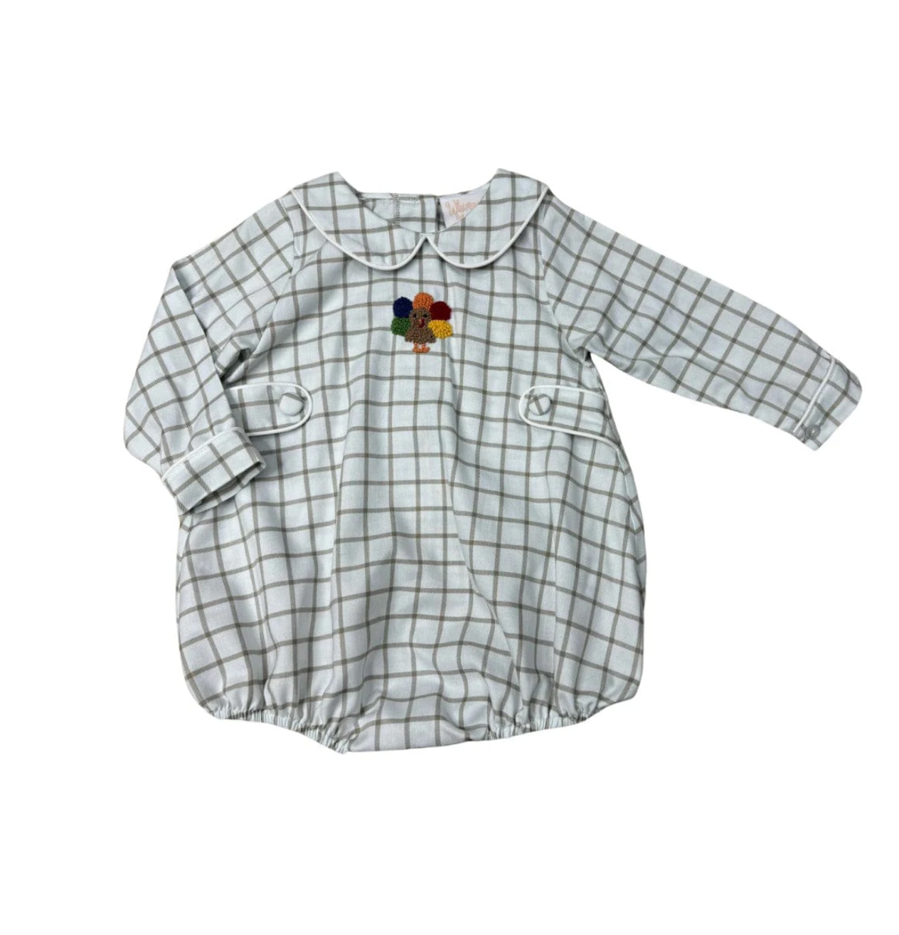 Turkey Time Peter Pan Collared Bubble