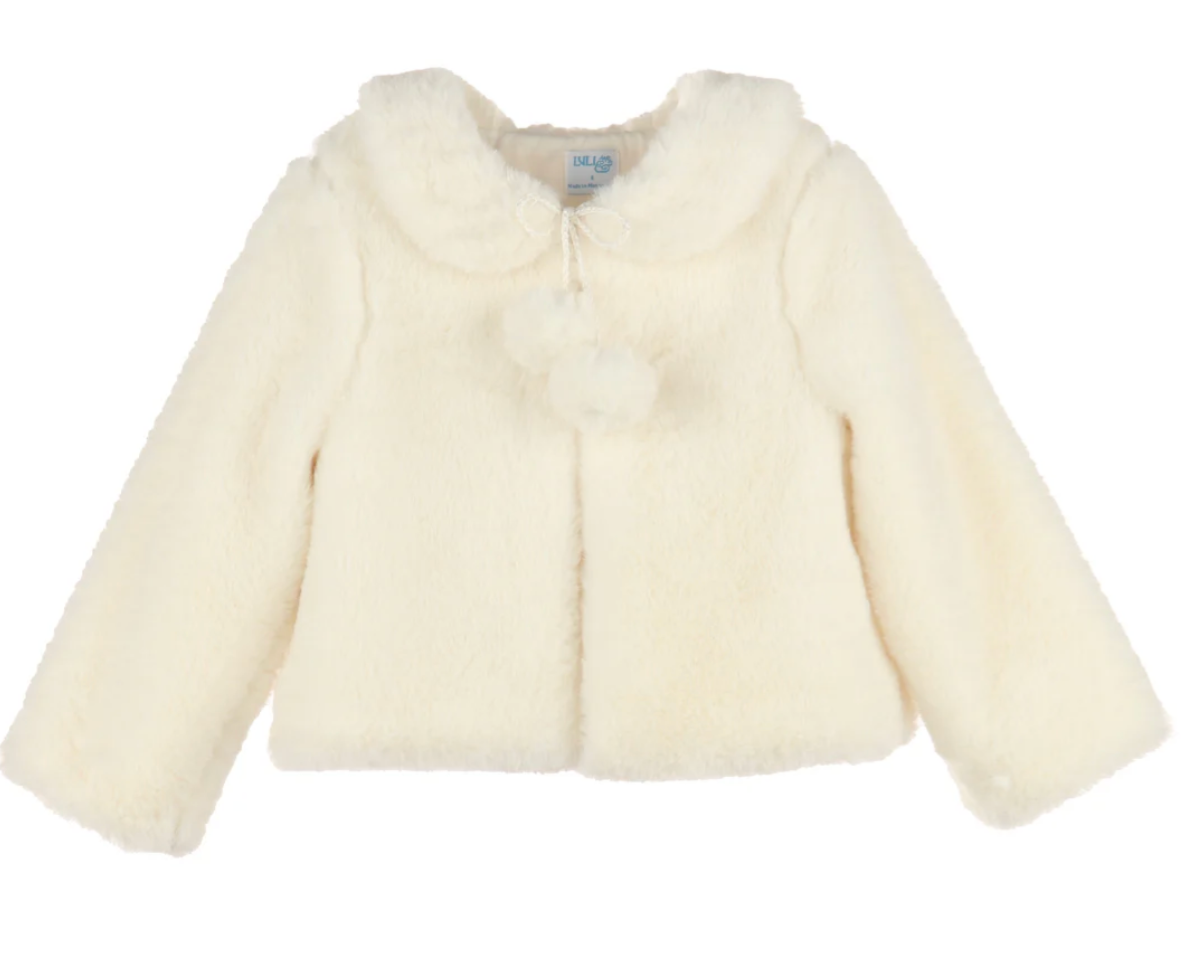Cozy Fuzzy Coat-Ivory