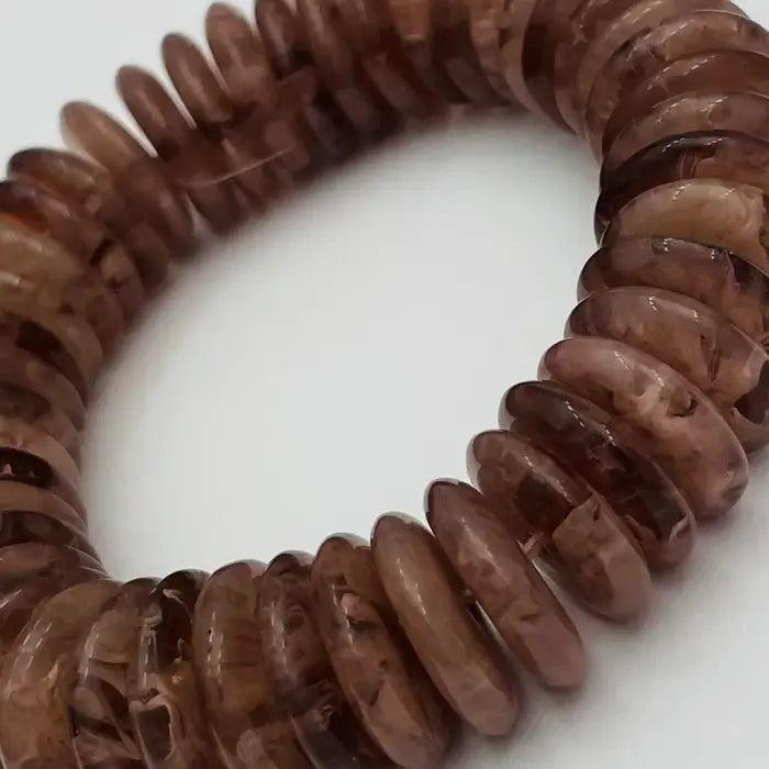 Beaded Disk Bracelet- Lilac Mix