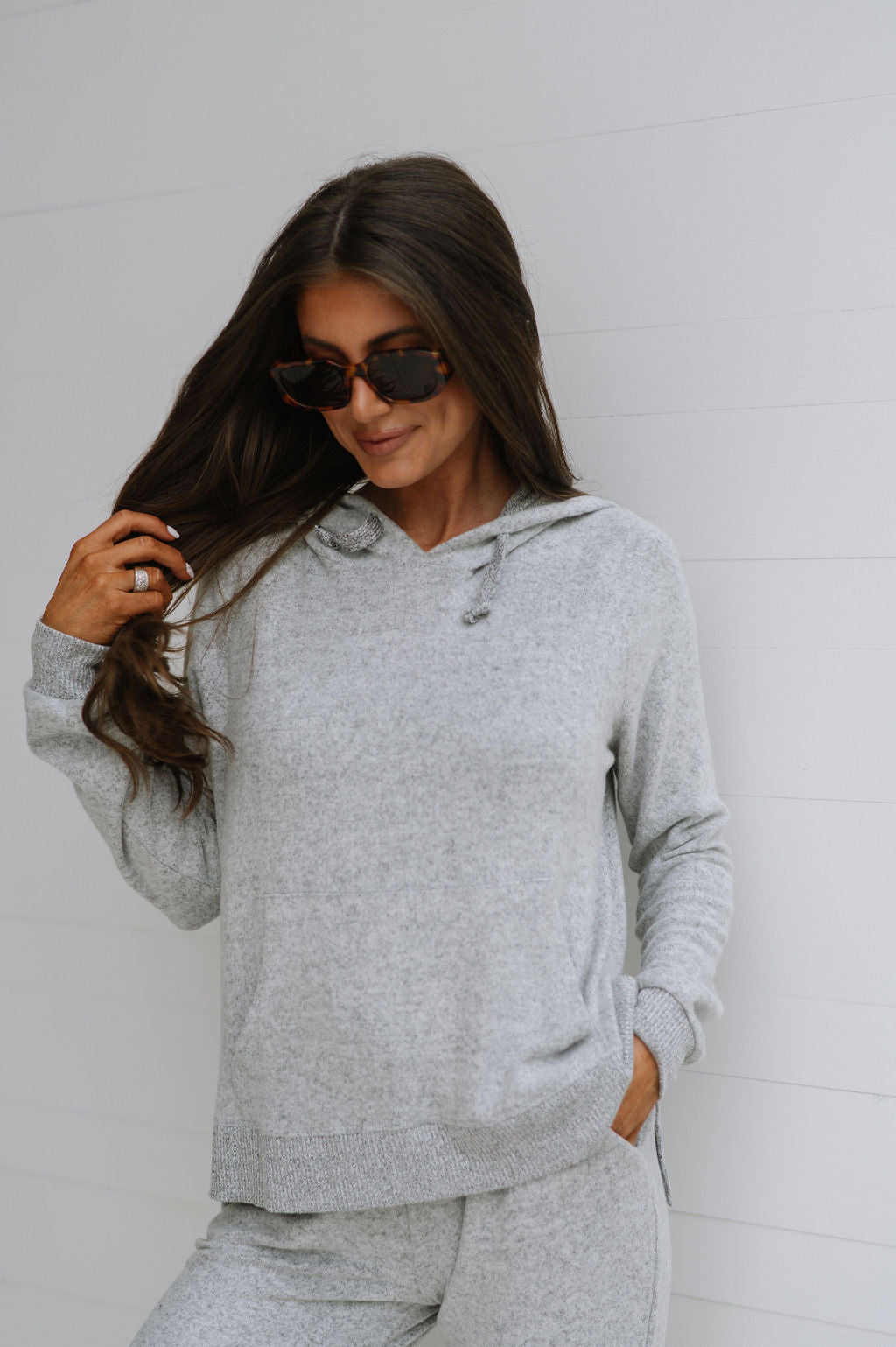 Mia Hoodie-Heather Grey